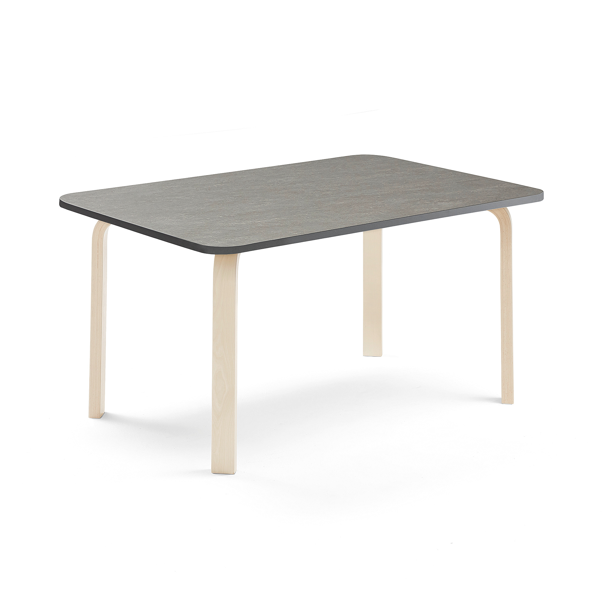Levně Stůl ELTON, 1200x700x590 mm, bříza, akustické linoleum, tmavě šedá