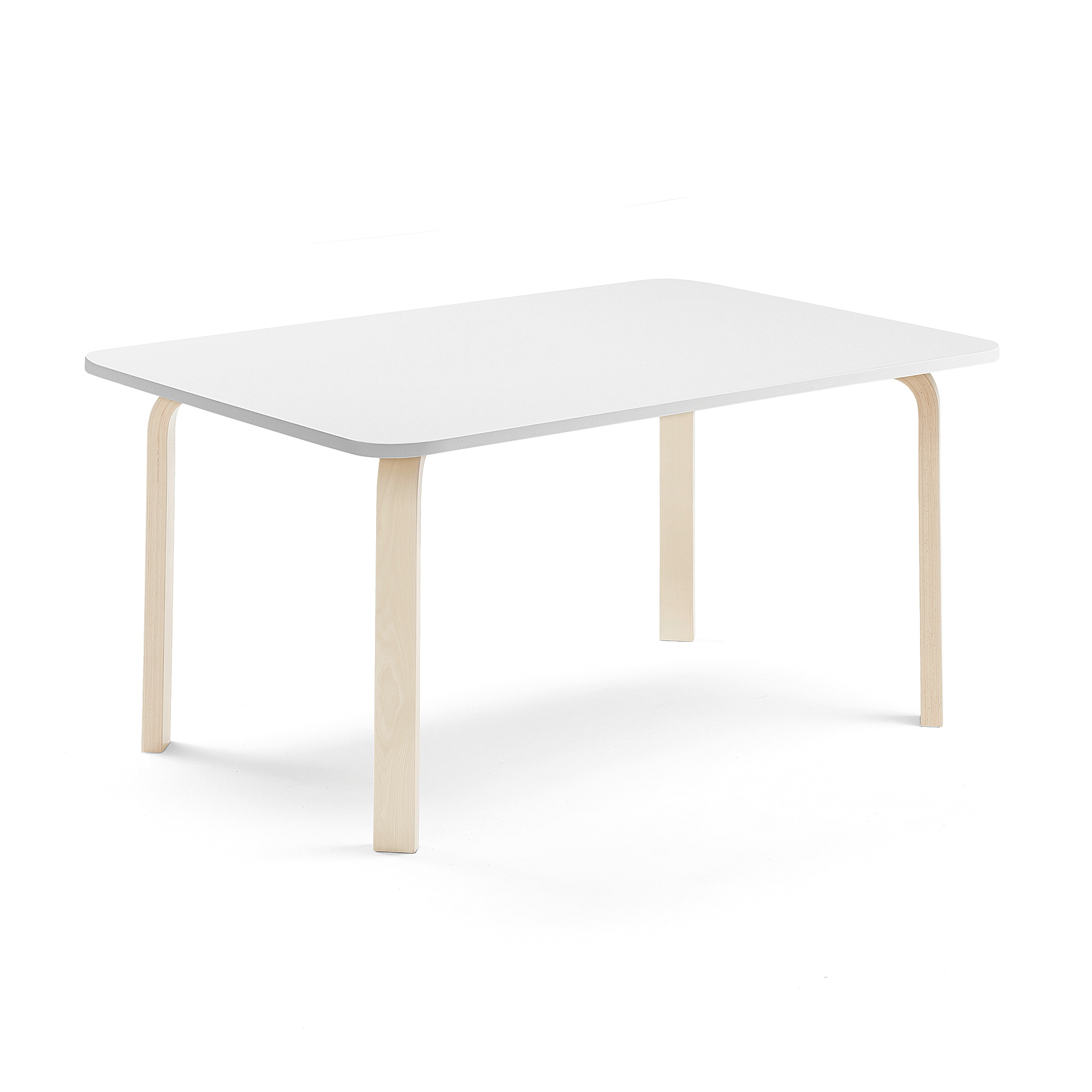 Stůl ELTON, 1400x700x590 mm, bříza, akustická HPL deska, bílá