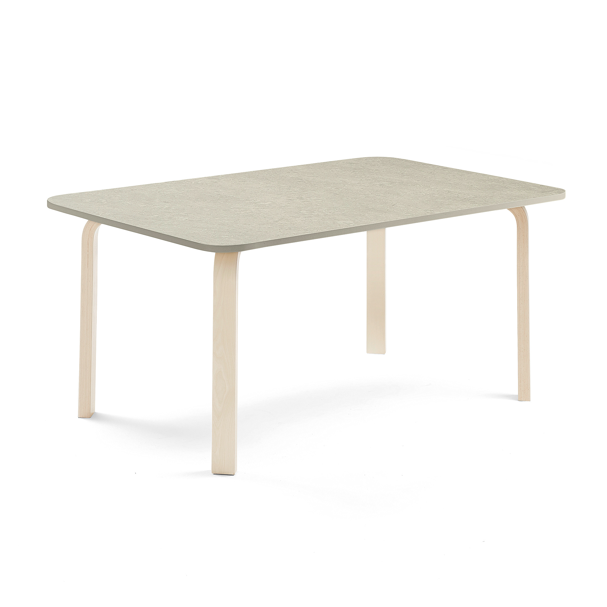 Stůl ELTON, 1400x800x590 mm, bříza, akustické linoleum, šedá