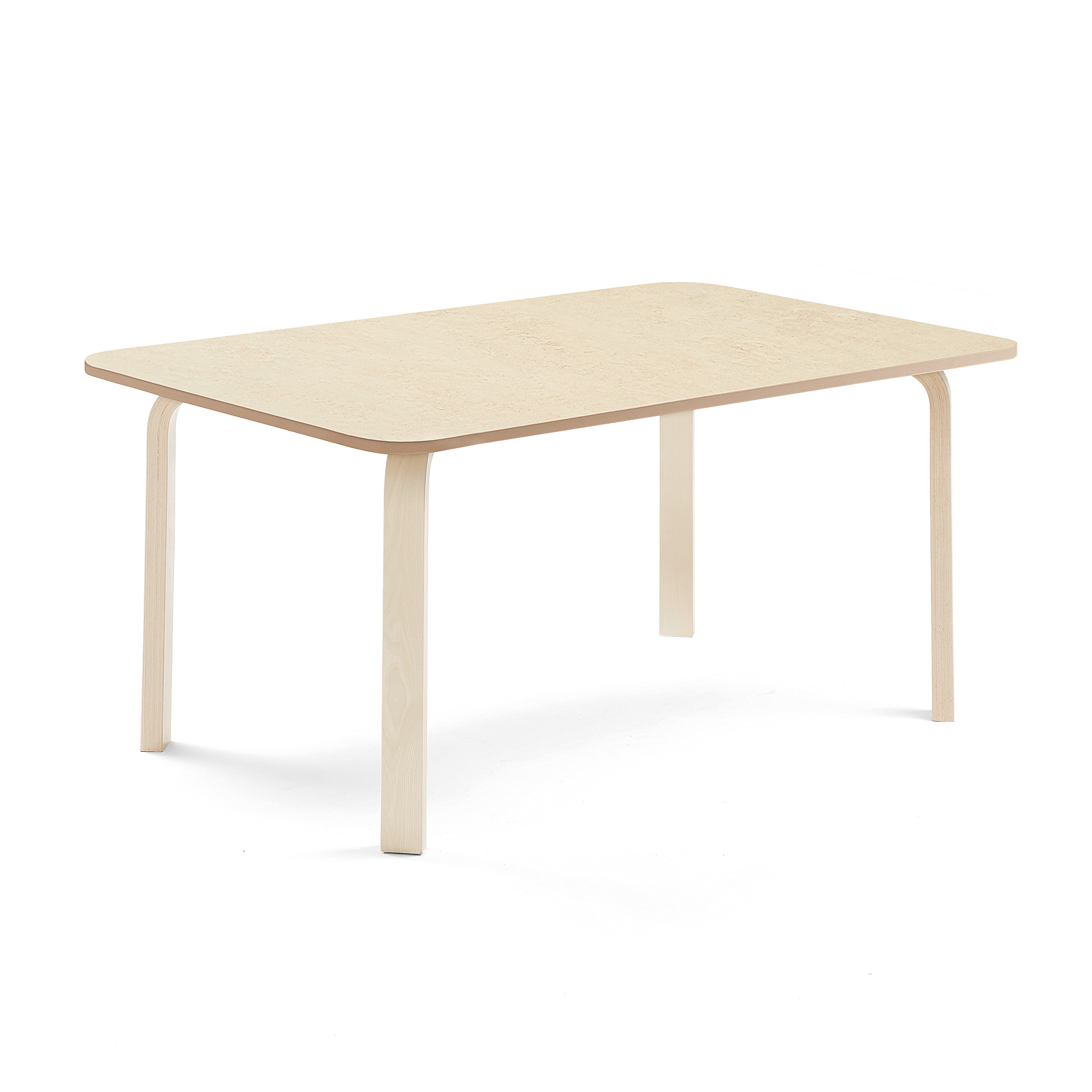 Stůl ELTON, 1400x800x590 mm, bříza, akustické linoleum, béžová