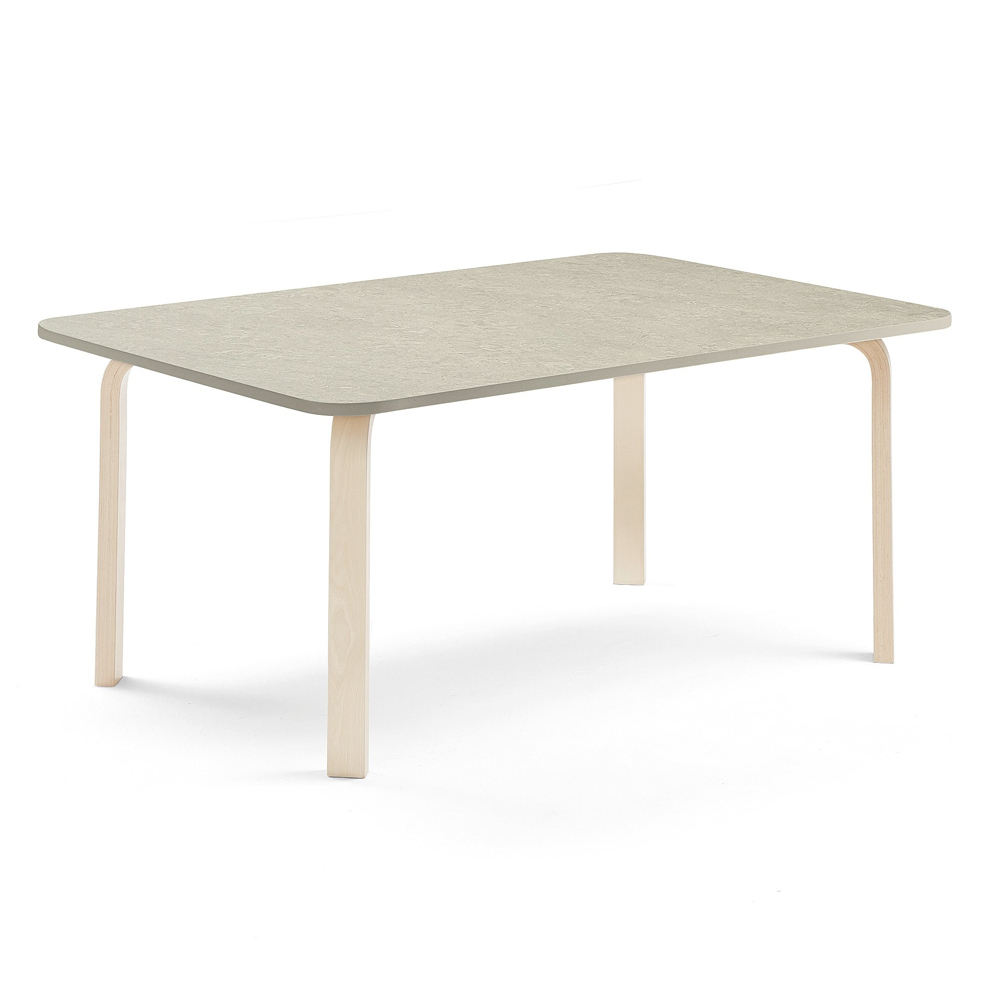 Stůl ELTON, 1800x700x590 mm, bříza, akustické linoleum, šedá