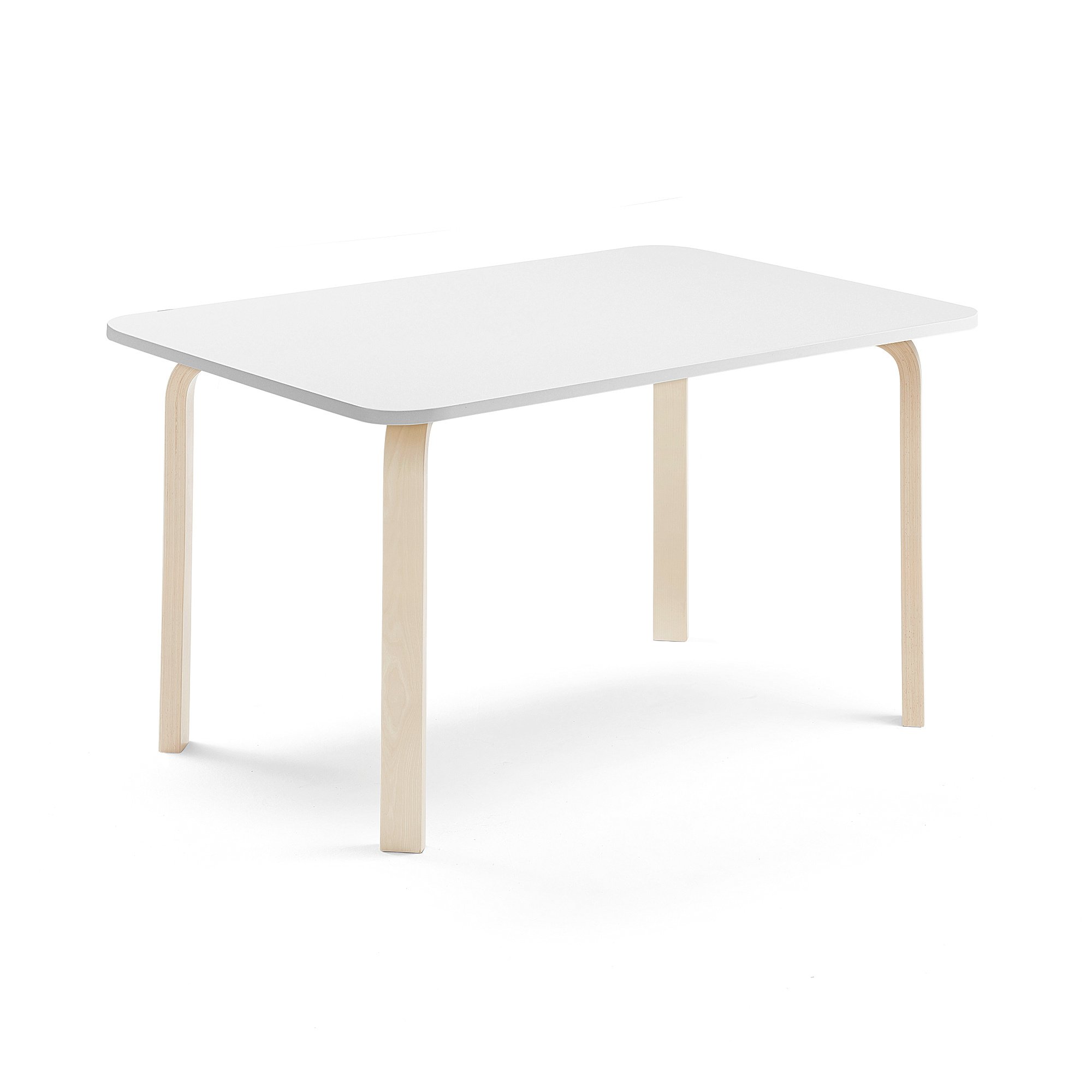 Stůl ELTON, 1200x700x640 mm, bříza, akustická HPL deska, bílá