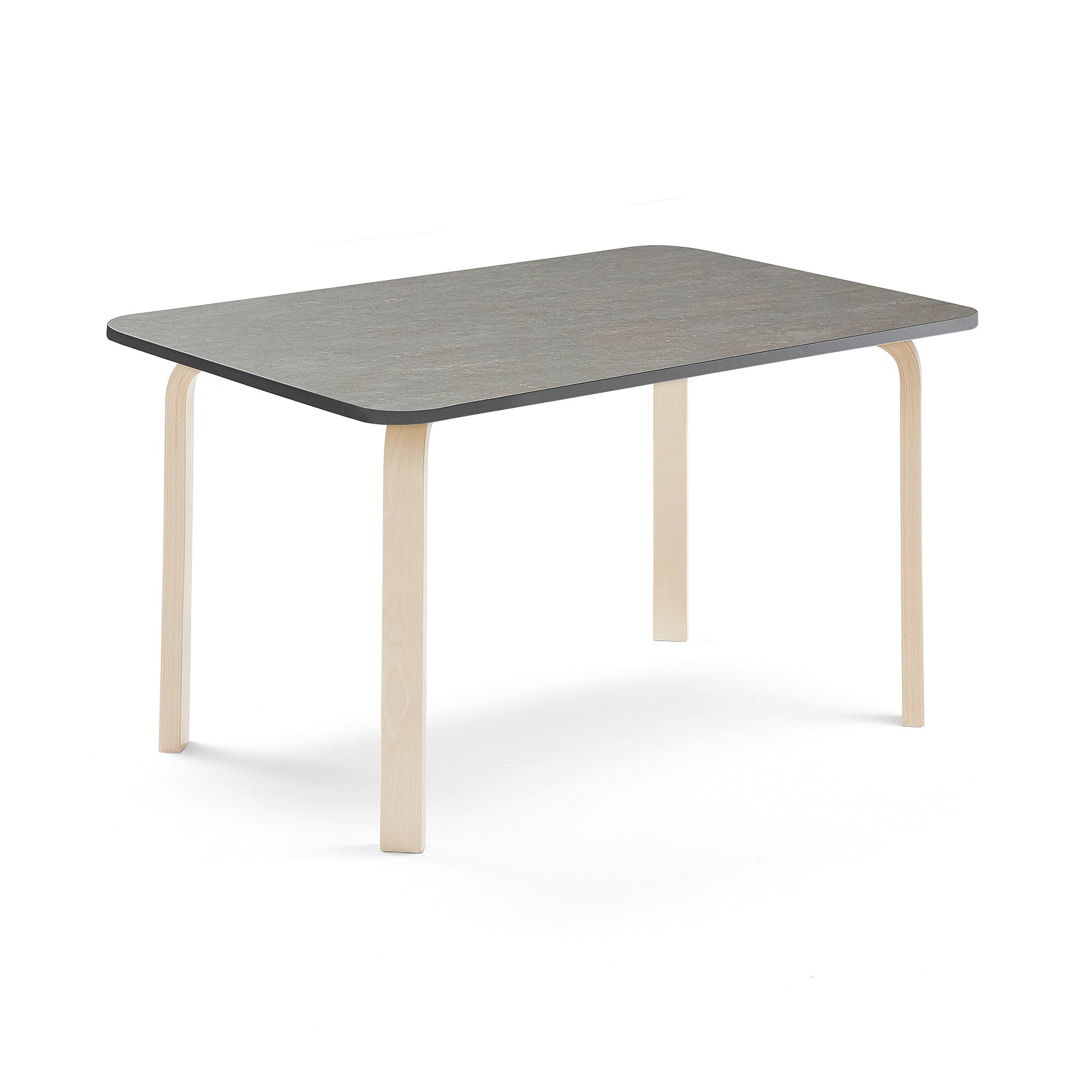 Stůl ELTON, 1200x700x640 mm, bříza, akustické linoleum, tmavě šedá