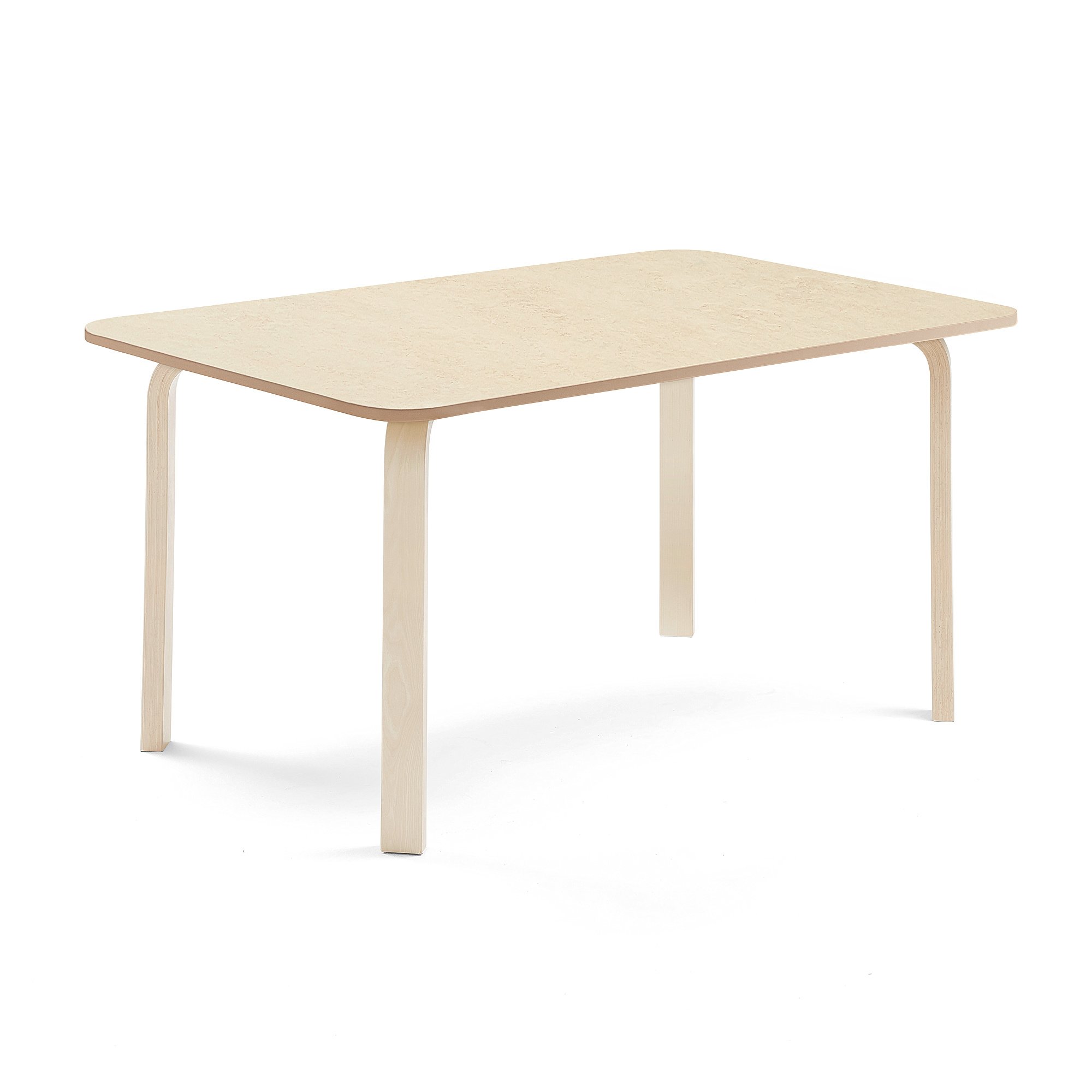 Stůl ELTON, 1400x800x640 mm, bříza, akustické linoleum, béžová