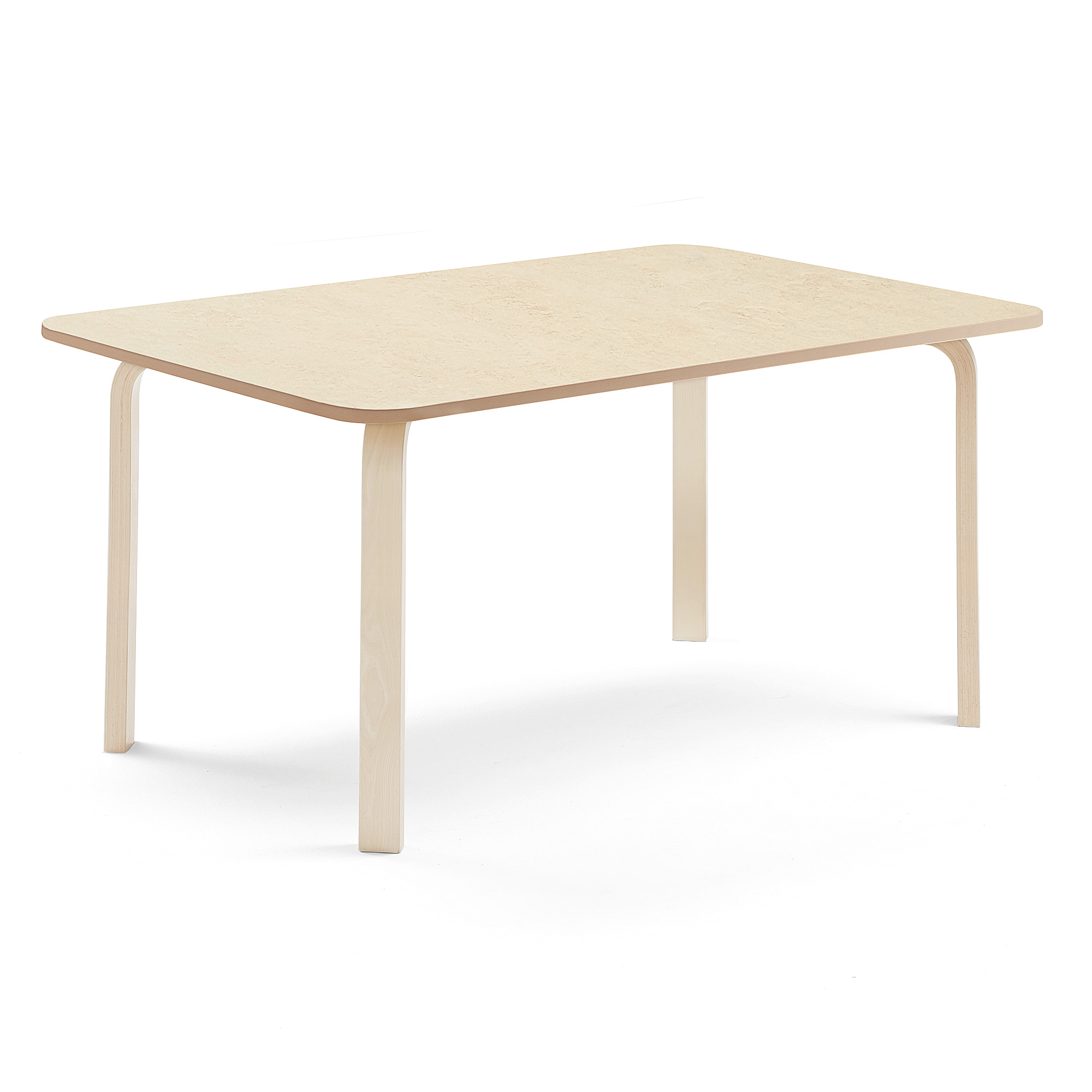 Stůl ELTON, 1800x700x640 mm, bříza, akustické linoleum, béžová