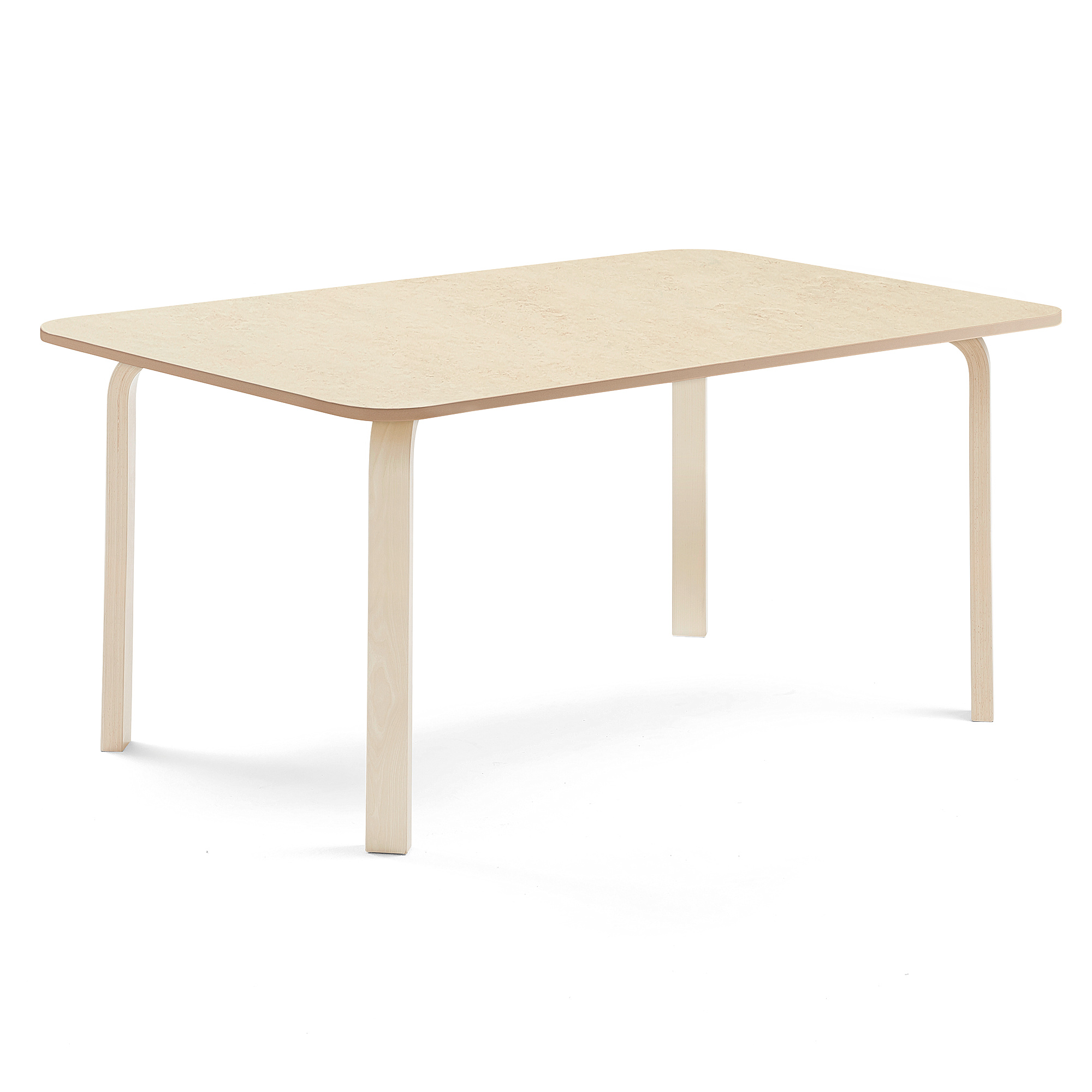 Stůl ELTON, 1800x800x640 mm, bříza, akustické linoleum, béžová
