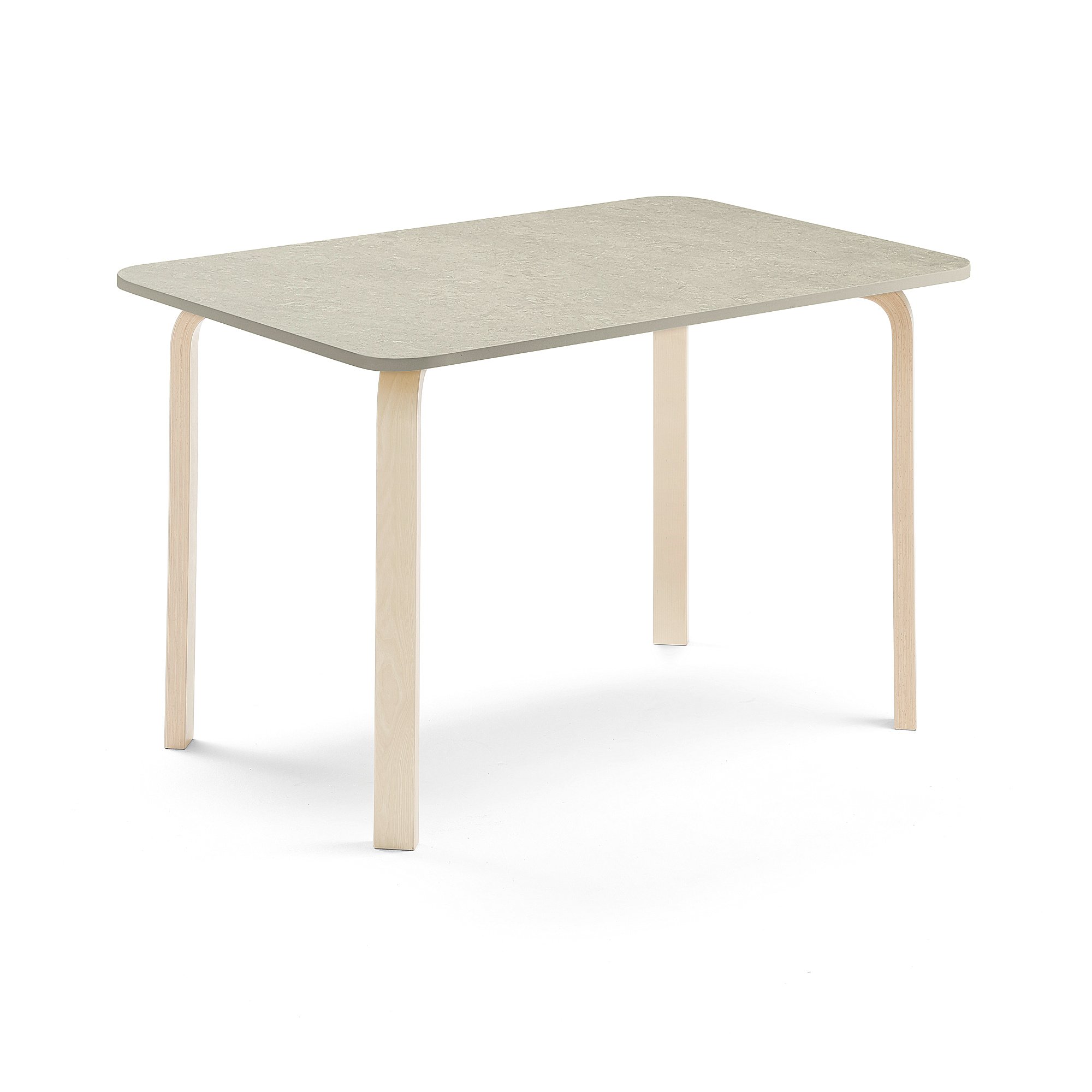 Levně Stůl ELTON, 1200x600x710 mm, bříza, akustické linoleum, šedá