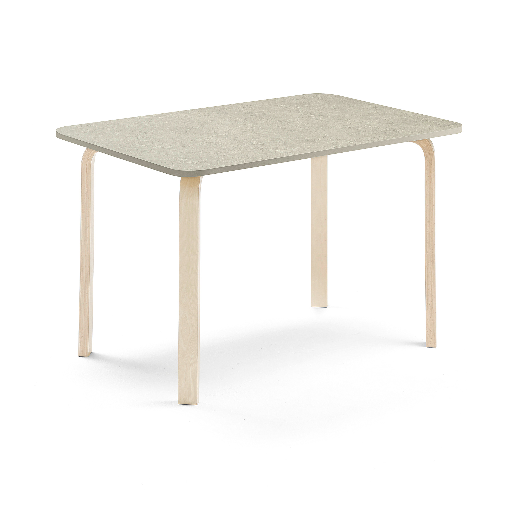 Stůl ELTON, 1200x600x710 mm, bříza, akustické linoleum, šedá