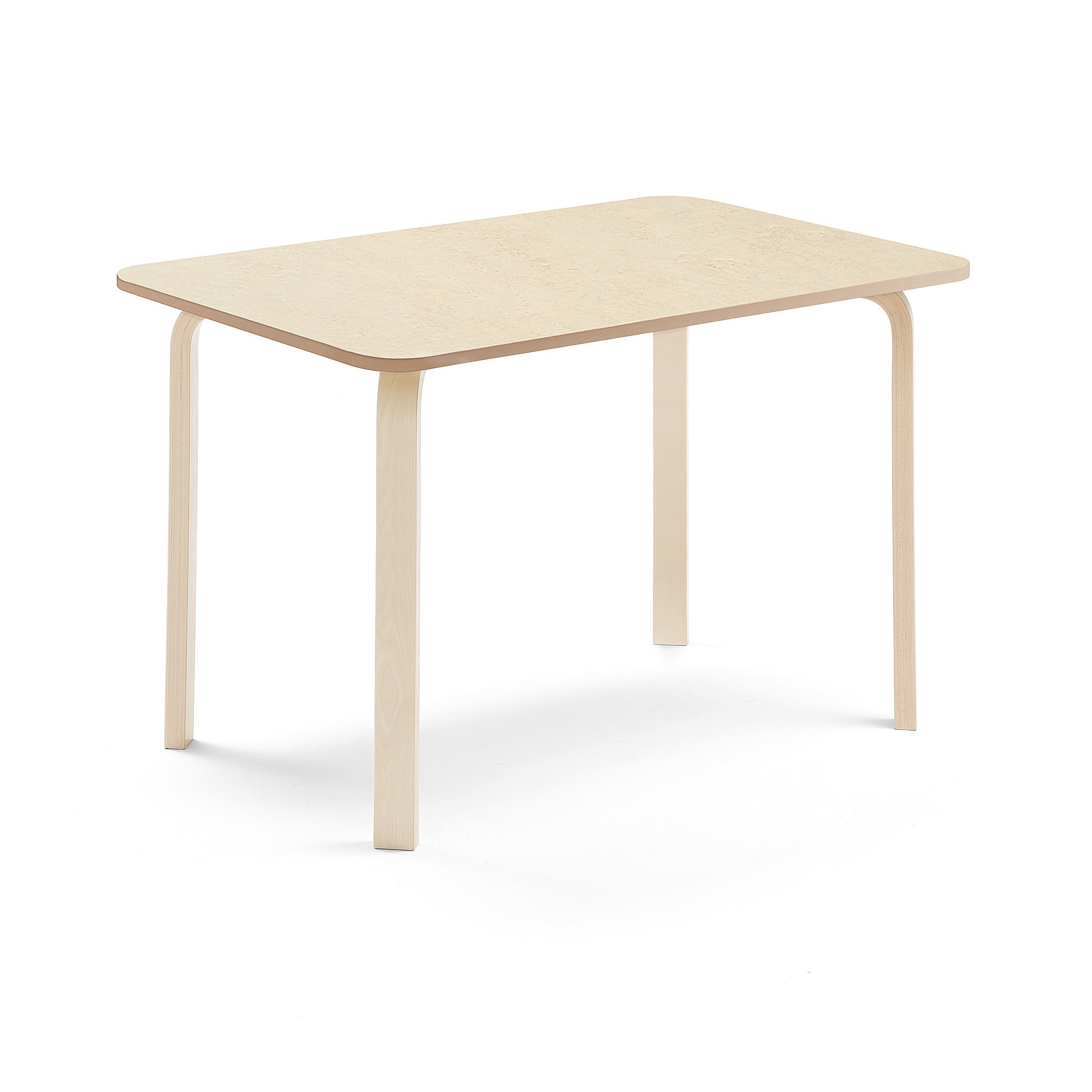Levně Stůl ELTON, 1200x600x710 mm, bříza, akustické linoleum, béžová