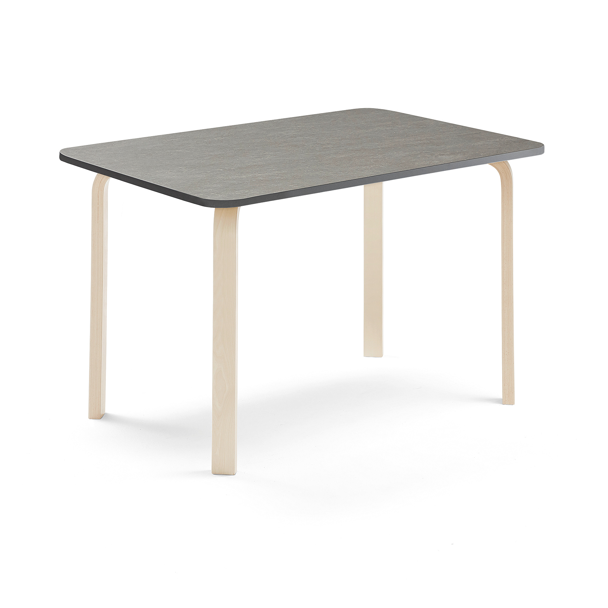 Stůl ELTON, 1200x700x710 mm, bříza, akustické linoleum, tmavě šedá