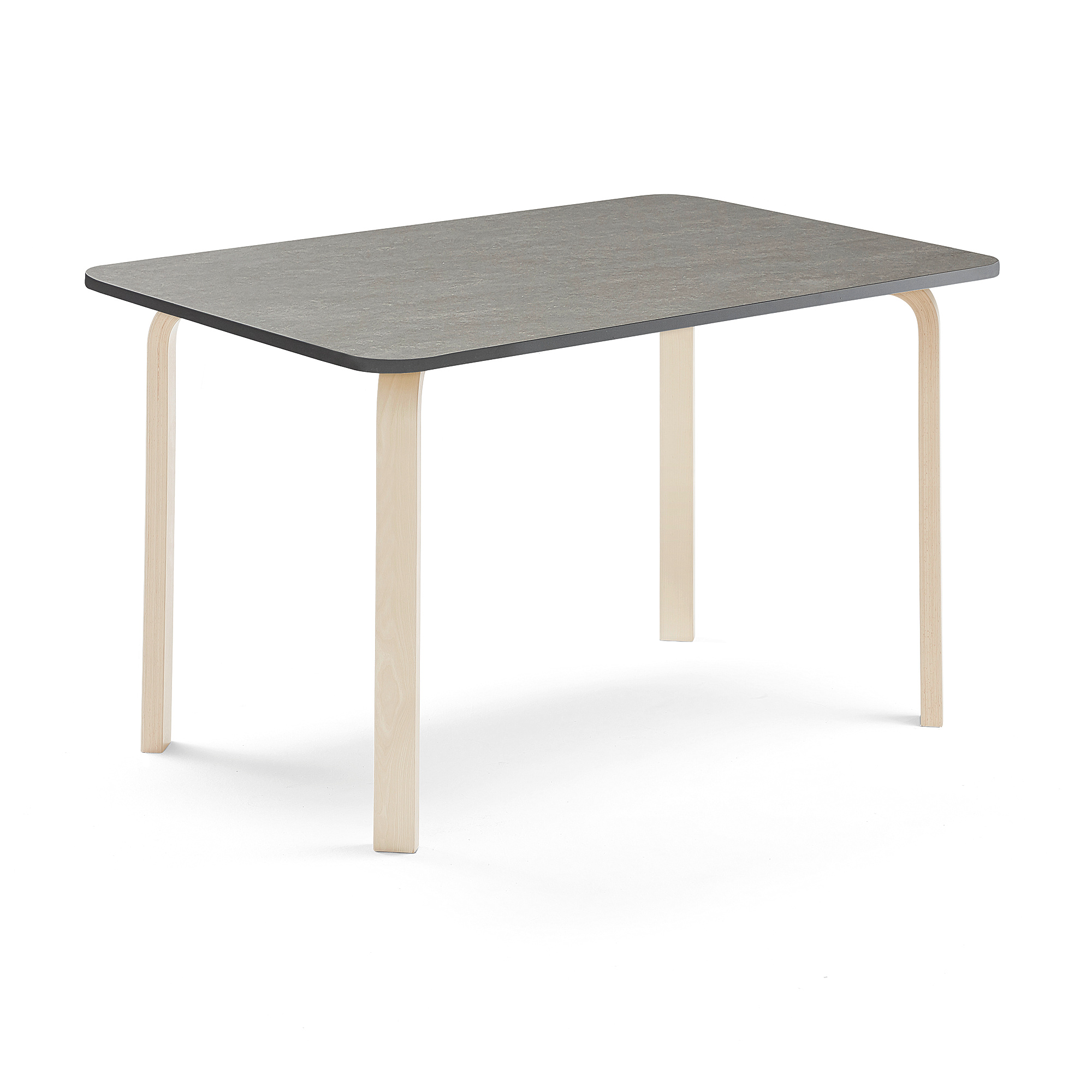 Stůl ELTON, 1400x700x710 mm, bříza, akustické linoleum, tmavě šedá