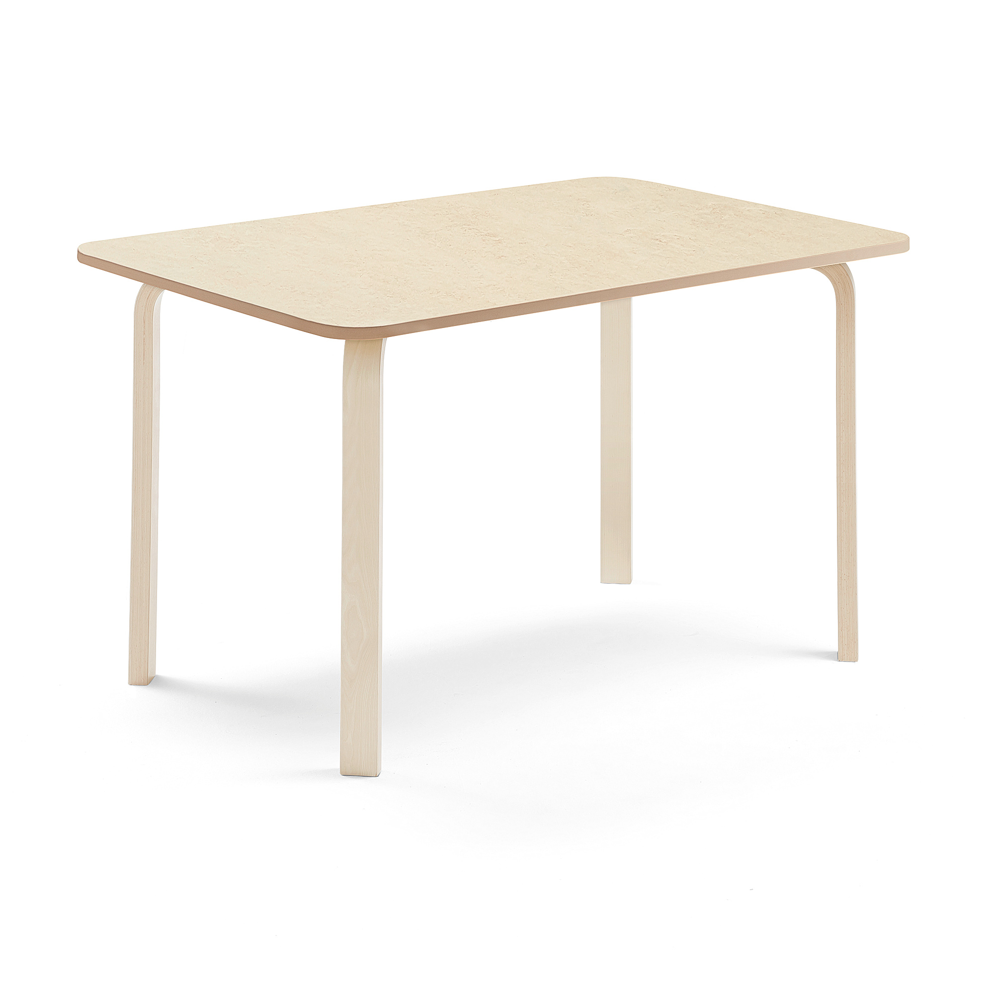 Stůl ELTON, 1400x700x710 mm, bříza, akustické linoleum, béžová