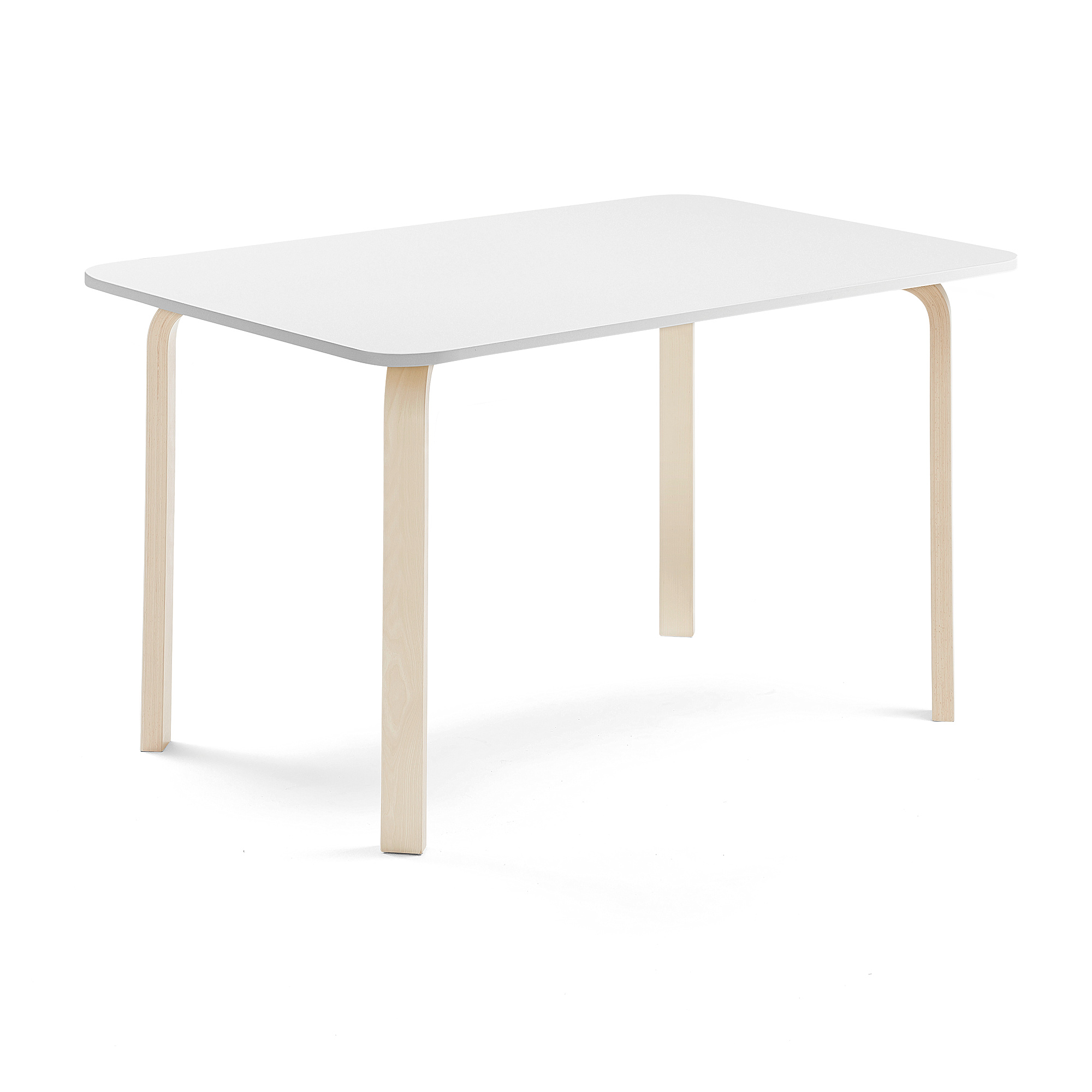 Stůl ELTON, 1400x800x710 mm, bříza, akustická HPL deska, bílá