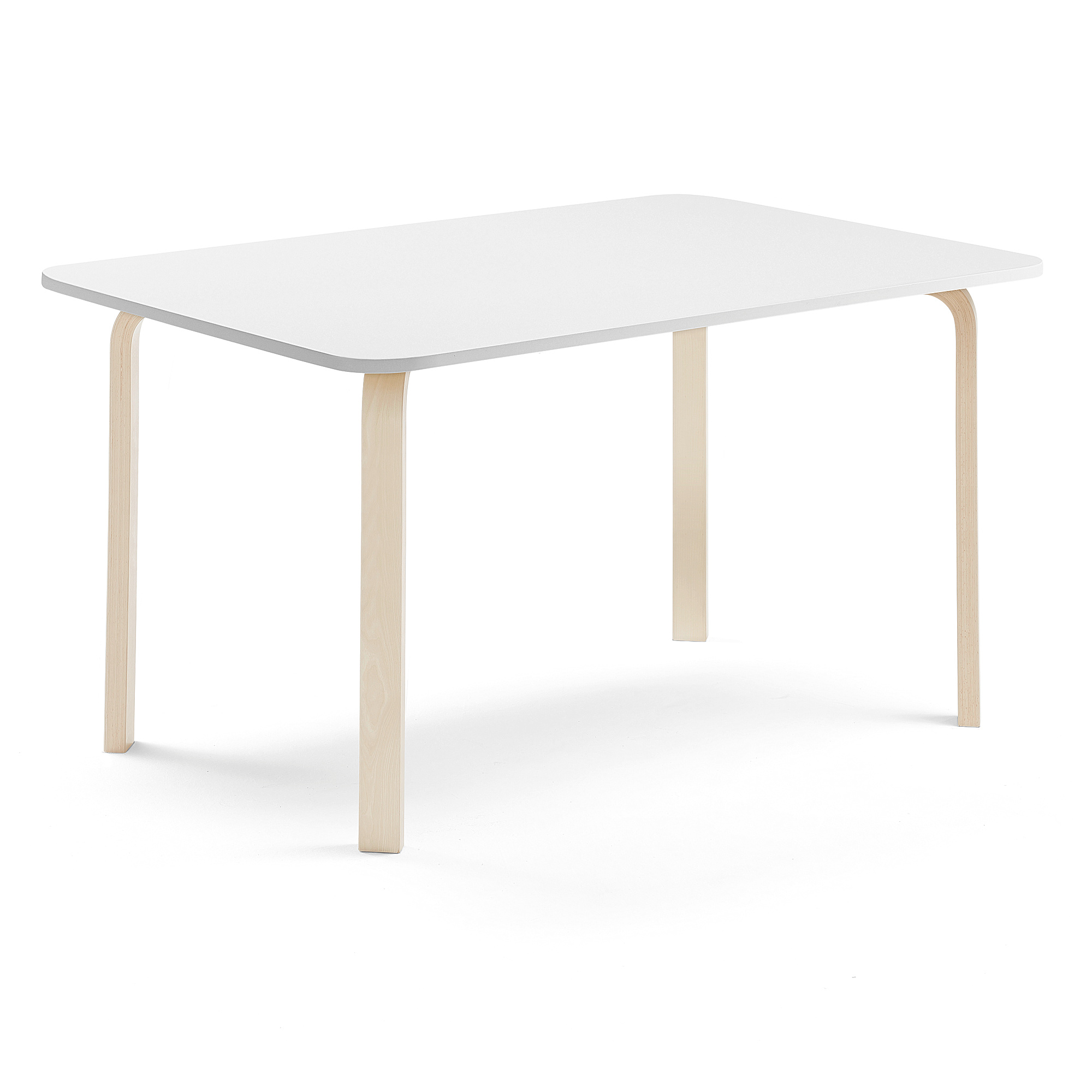 Stůl ELTON, 1800x700x710 mm, bříza, akustická HPL deska, bílá