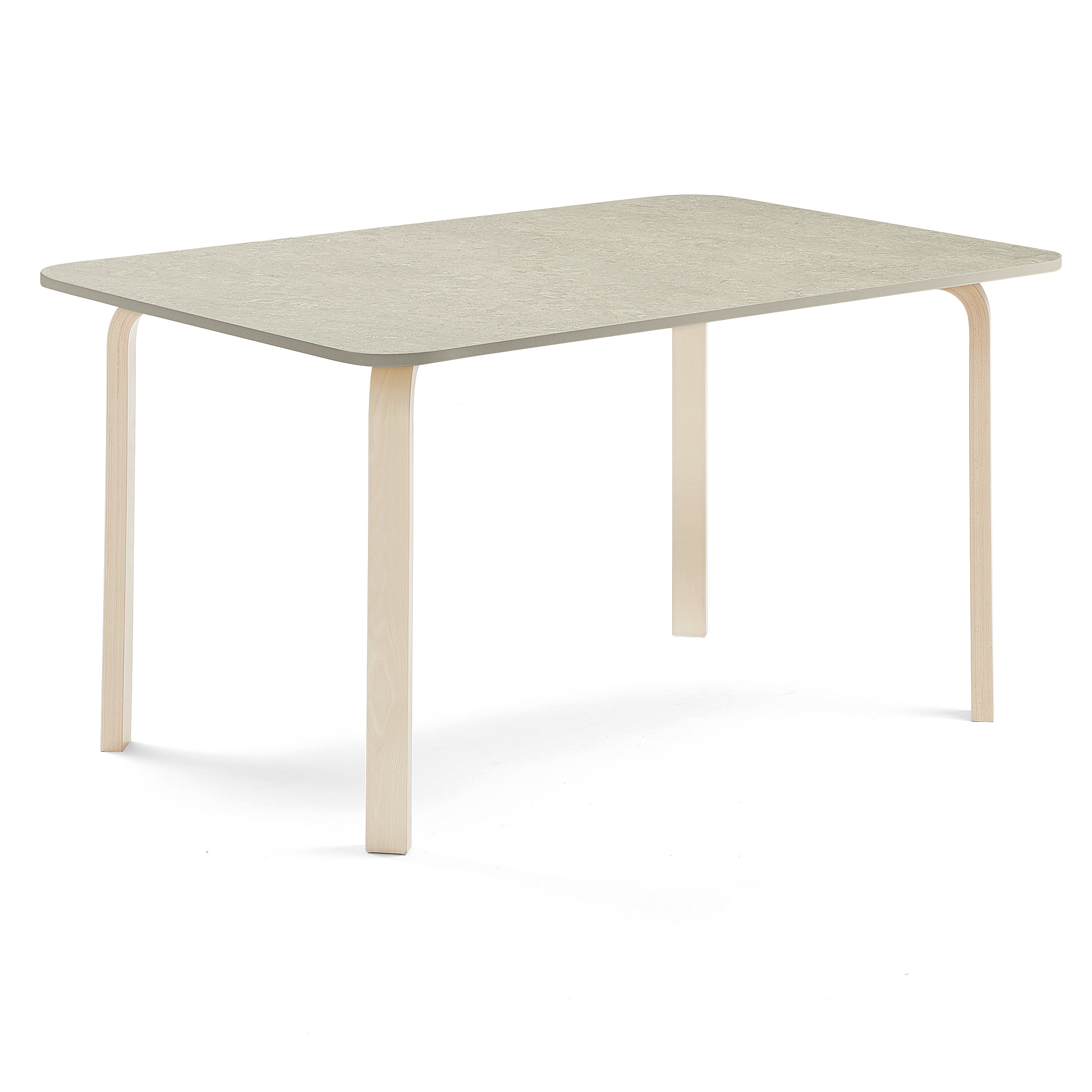 Stůl ELTON, 1800x800x710 mm, bříza, akustické linoleum, šedá