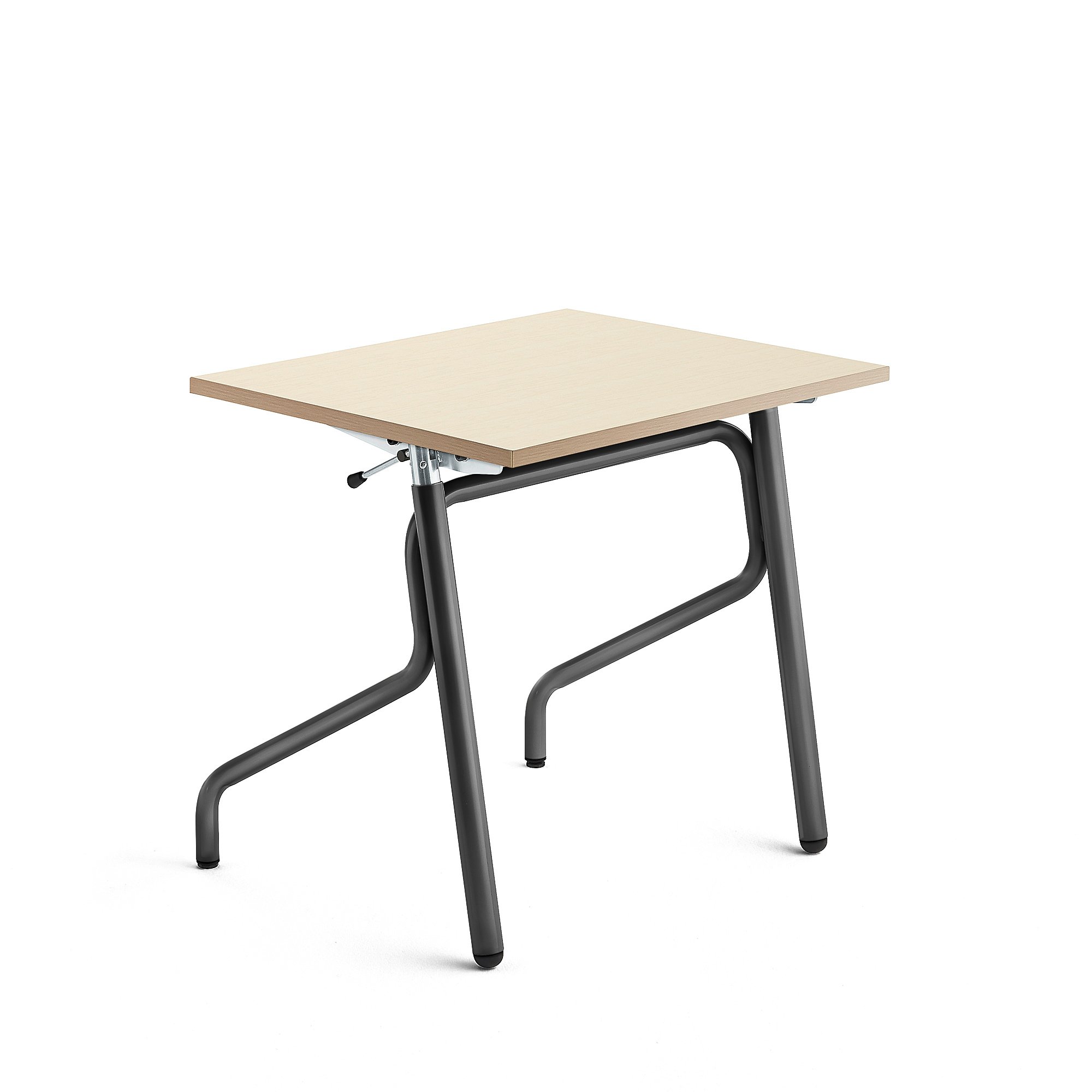 E-shop Nastaviteľná školská lavica ADJUST, 700x600 mm, HPL - breza, antracit