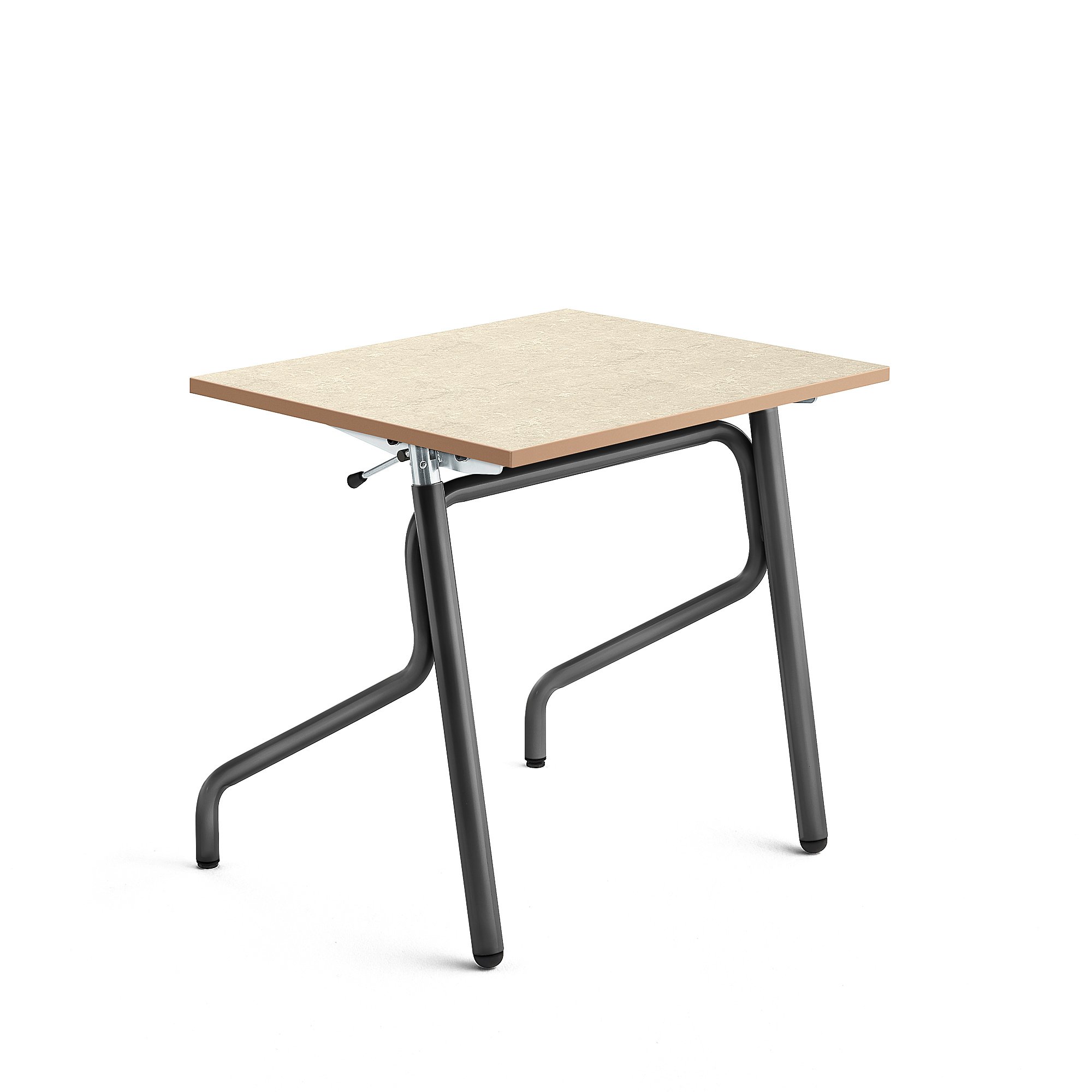 Školní lavice ADJUST, výškově nastavitelná, 700x600 mm, linoleum, béžová, antracitově šedá