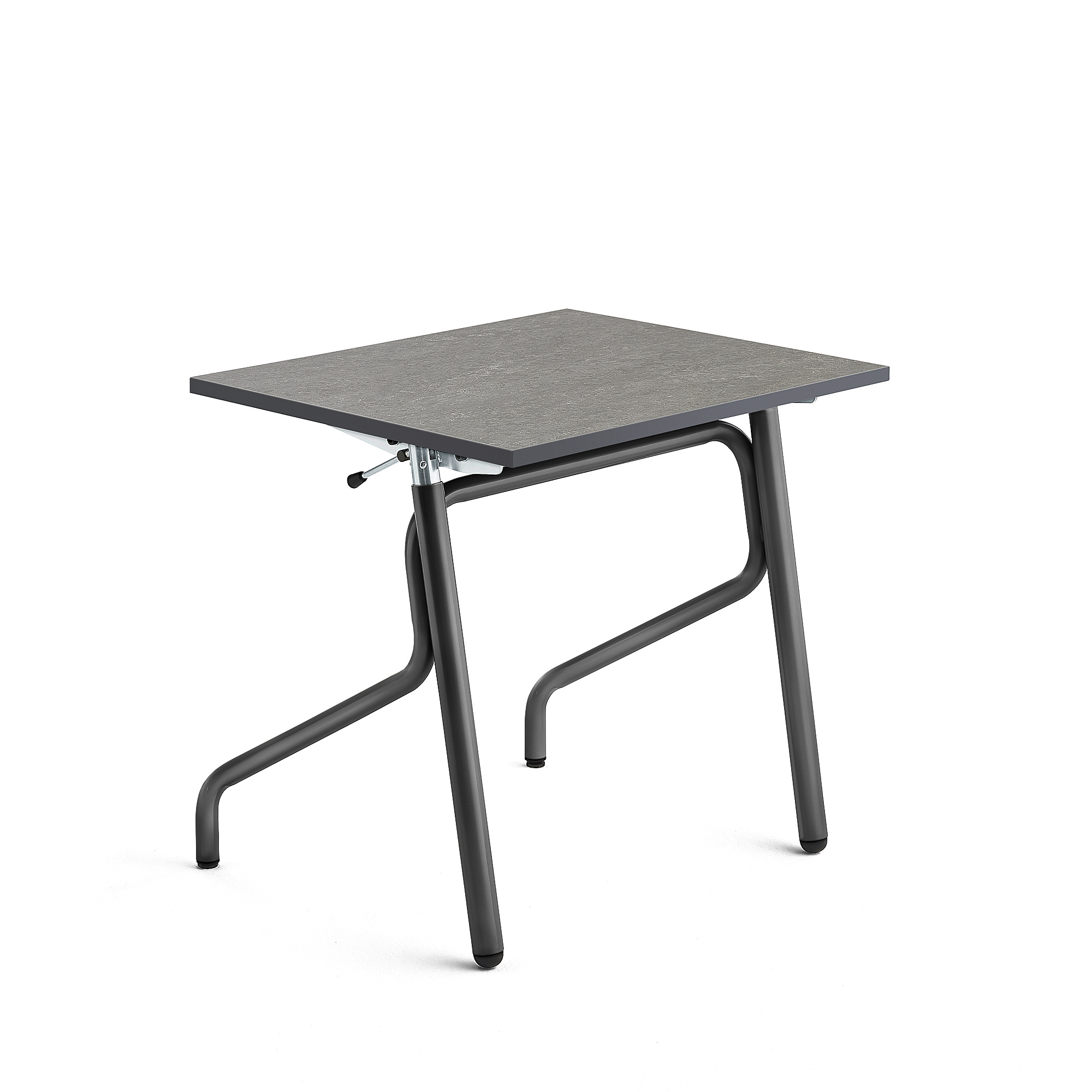 Levně Školní lavice ADJUST, výškově nastavitelná, 700x600 mm, linoleum, tmavě šedá, antracitově šedá