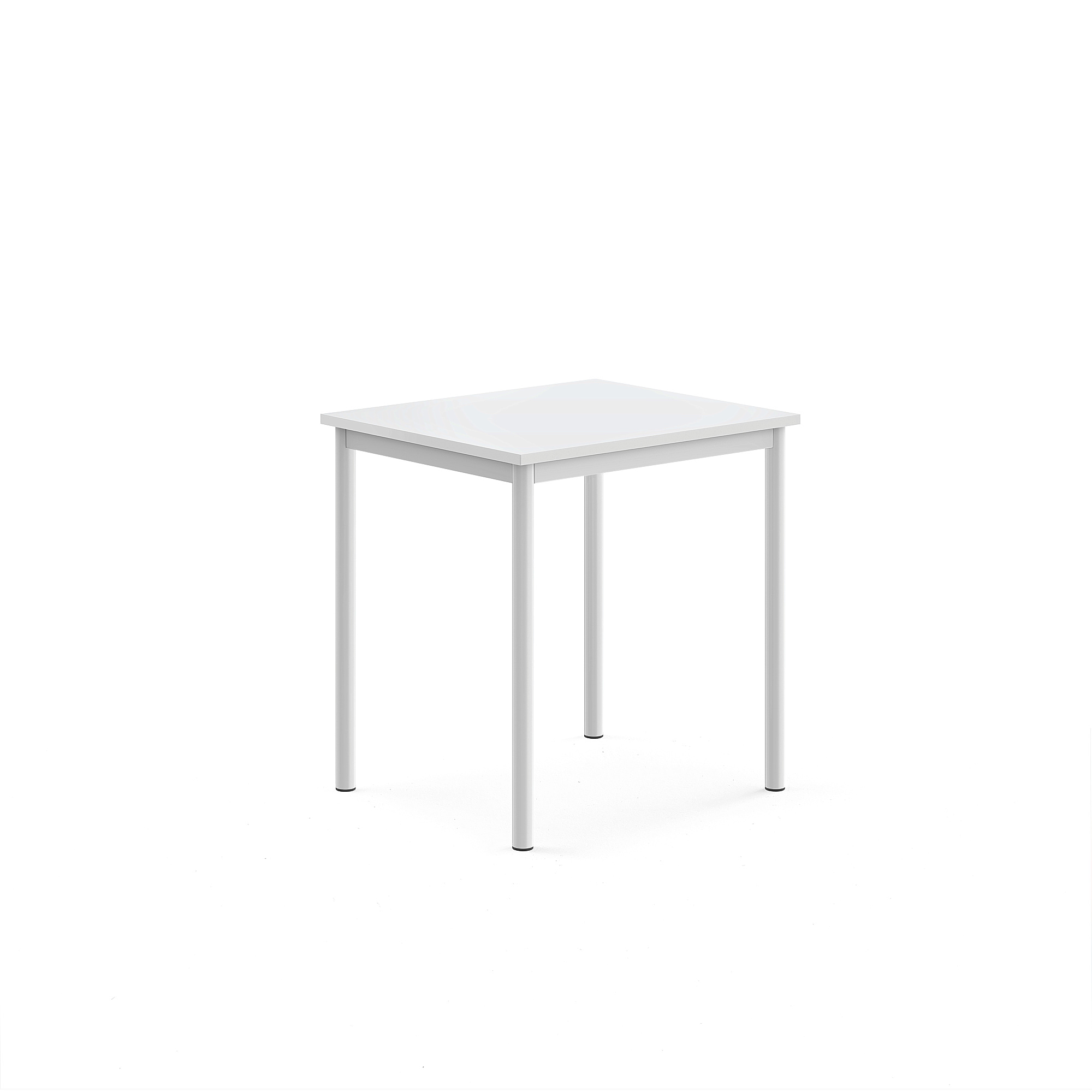 Levně Stůl BORÅS, 700x600x720 mm, bílé nohy, HPL deska, bílá