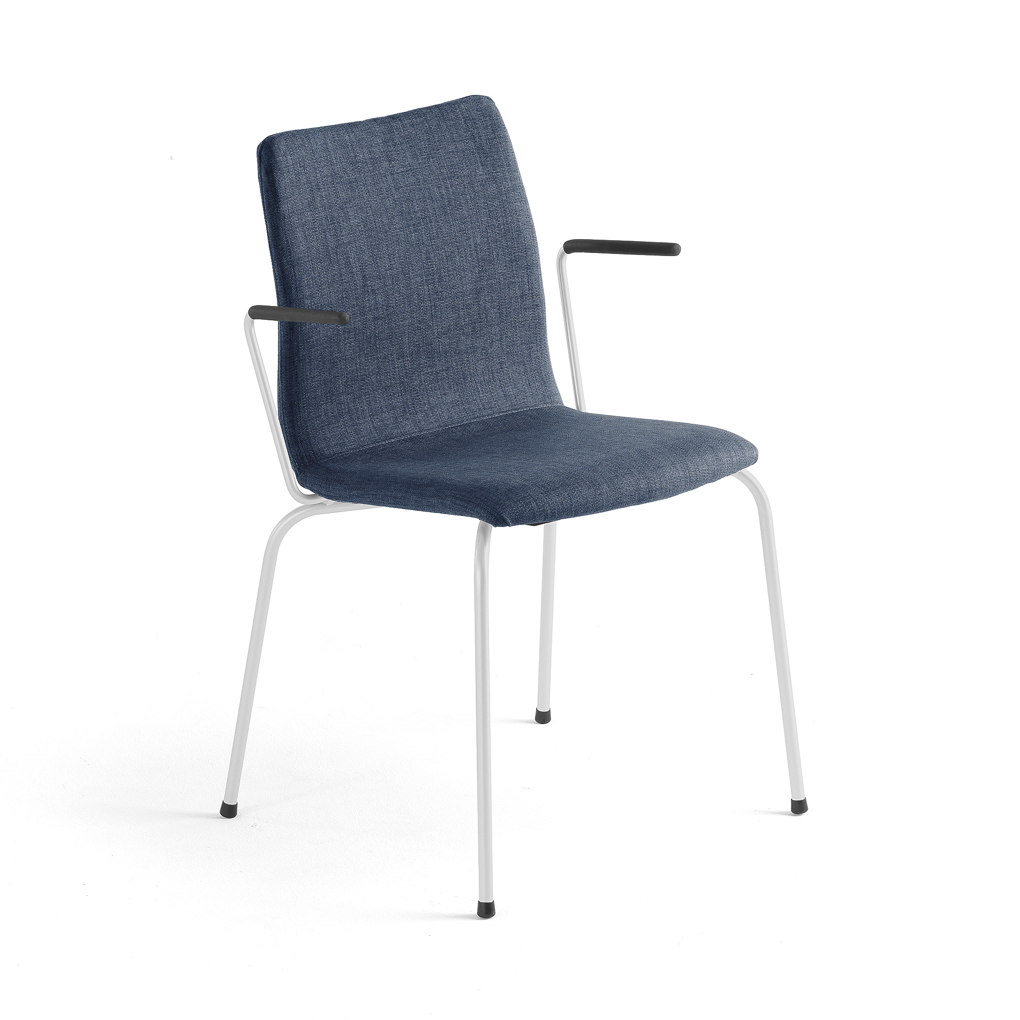Levně Konferenční židle OTTAWA, s područkami, modrý potah, bílá