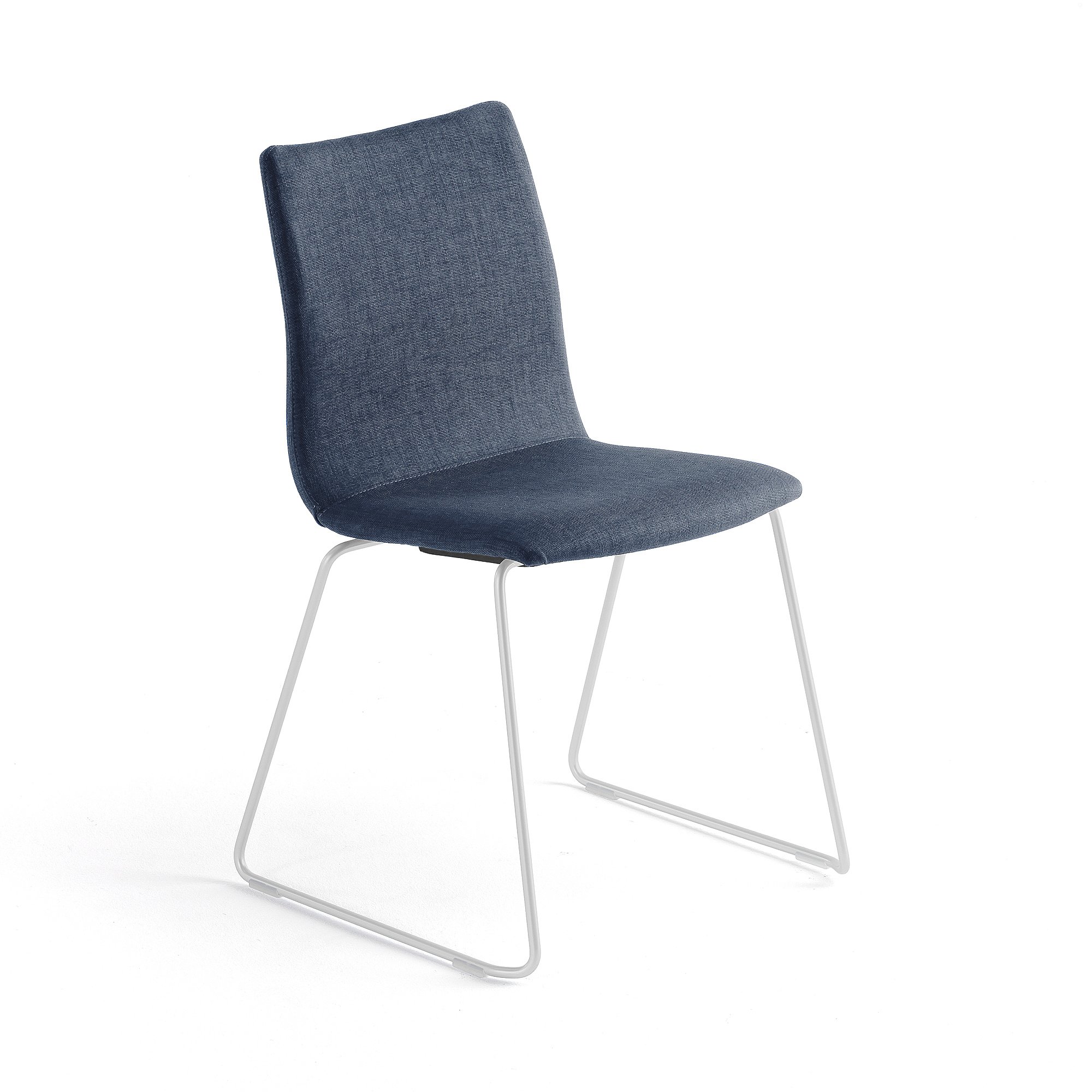 Konferenčná stolička OTTAWA, s kĺzavou základňou, modrá/biela