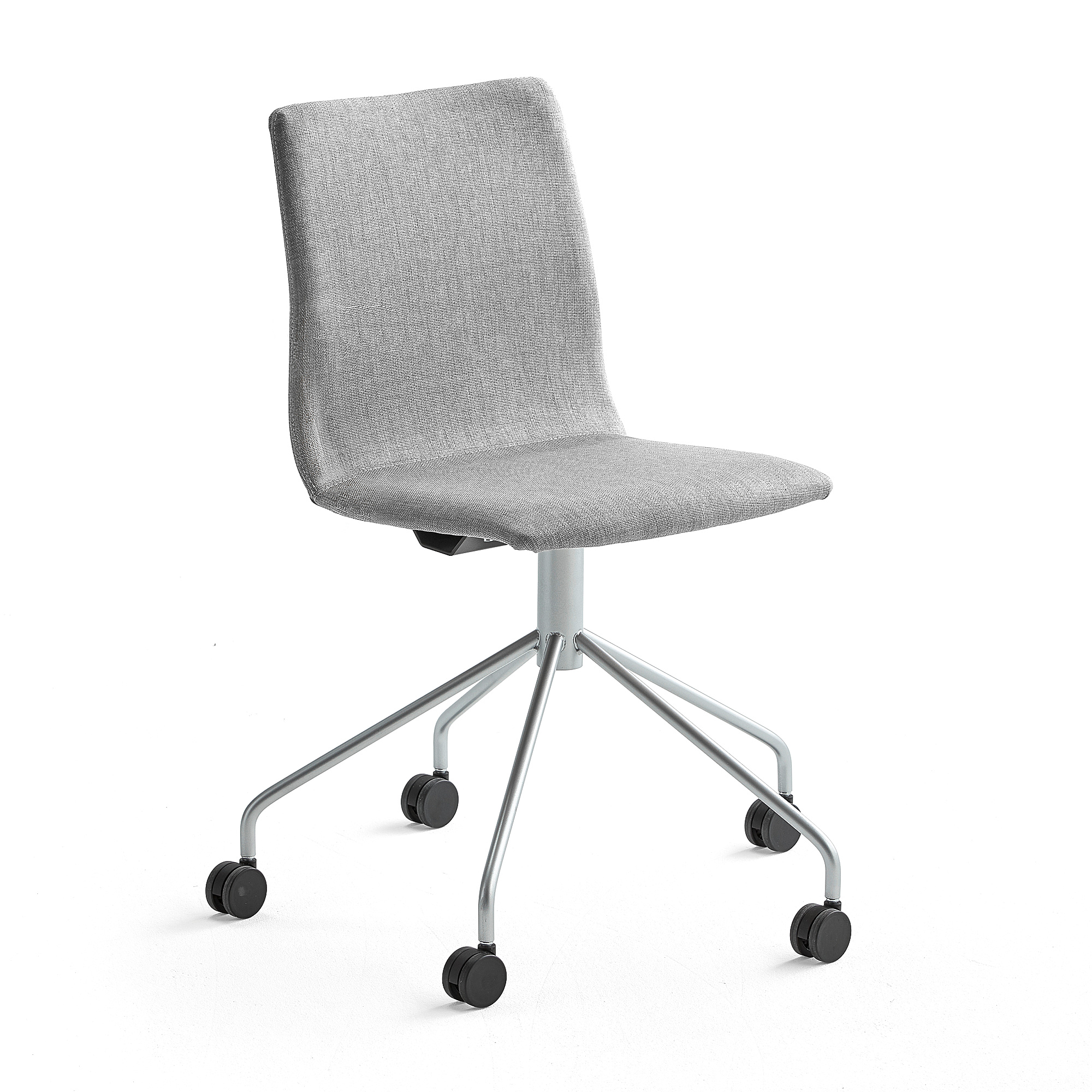 Levně Konferenční židle OTTAWA, s kolečky, stříbrně šedý potah, šedá