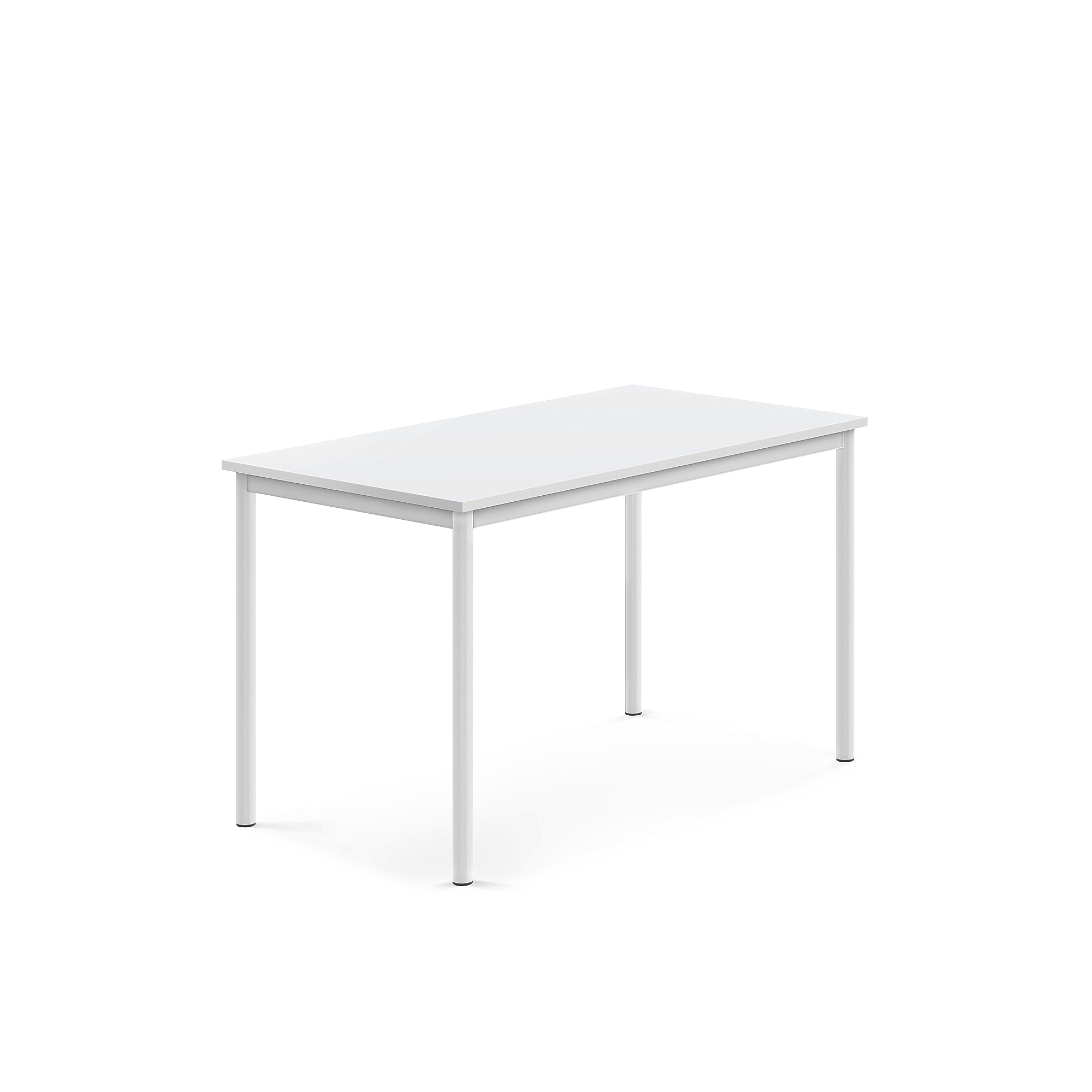 Levně Stůl SONITUS, 1200x700x720 mm, bílé nohy, HPL deska tlumící hluk, bílá