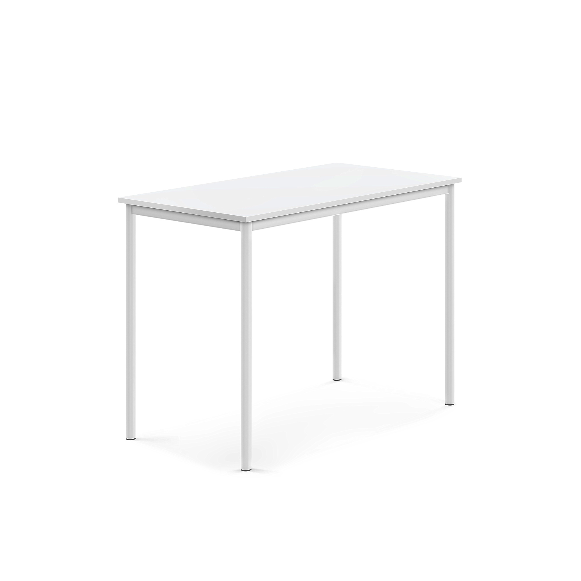 Levně Stůl SONITUS, 1200x700x900 mm, bílé nohy, HPL deska tlumící hluk, bílá