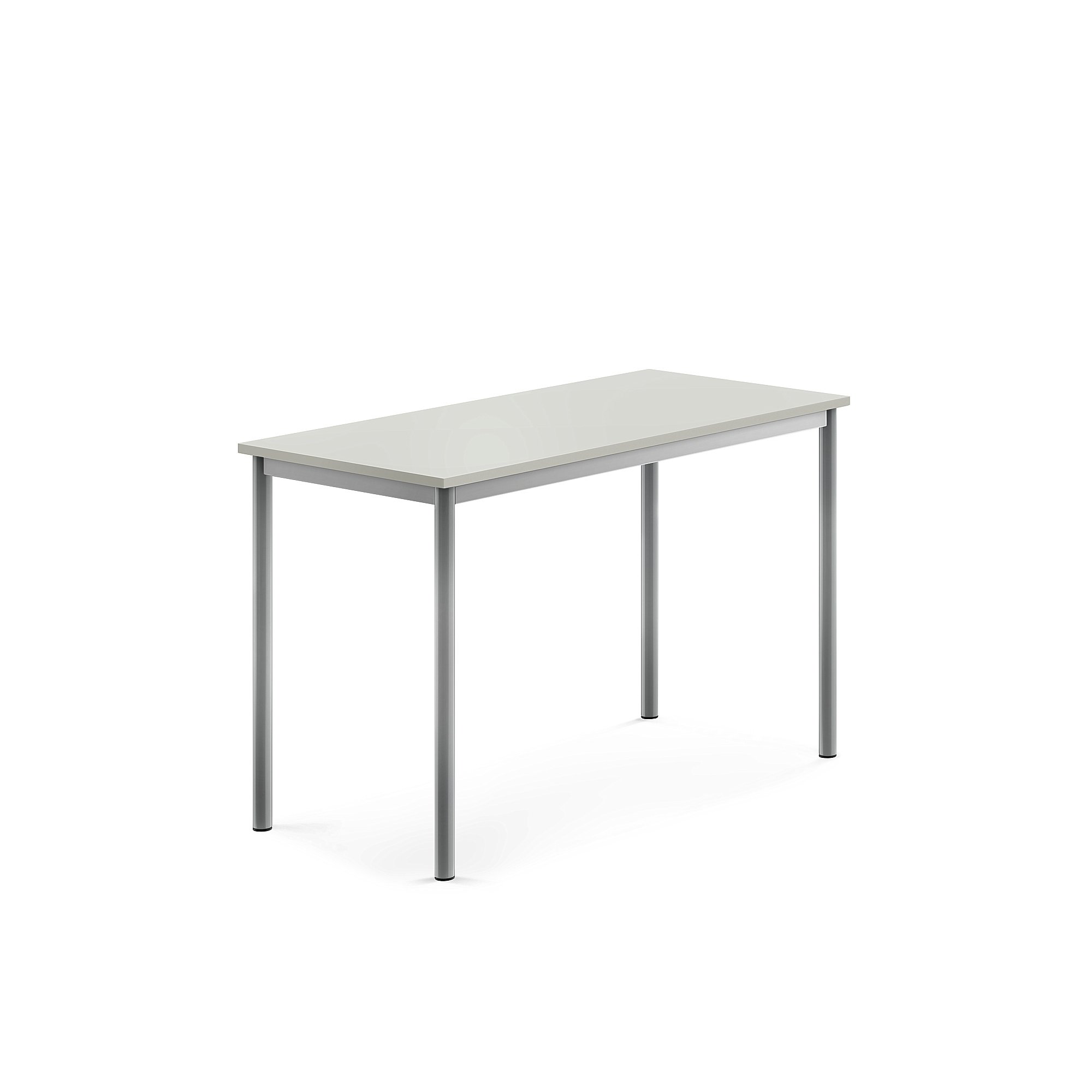 Levně Stůl BORÅS, 1200x600x760 mm, stříbrné nohy, HPL deska, šedá