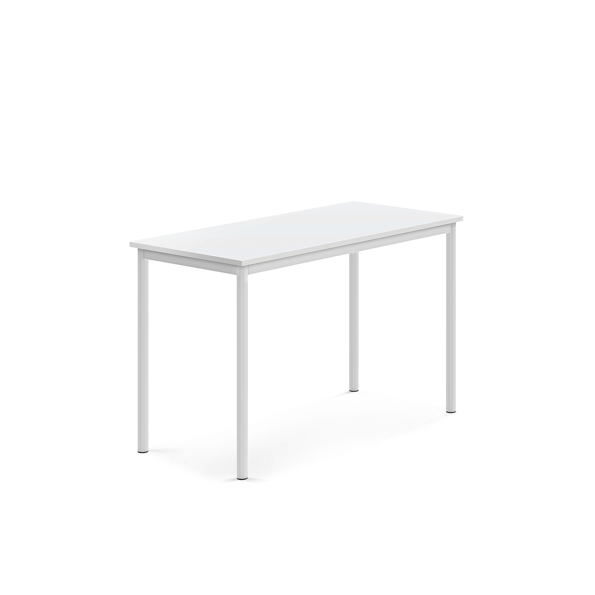 Levně Stůl BORÅS, 1200x600x760 mm, bílé nohy, HPL deska, bílá