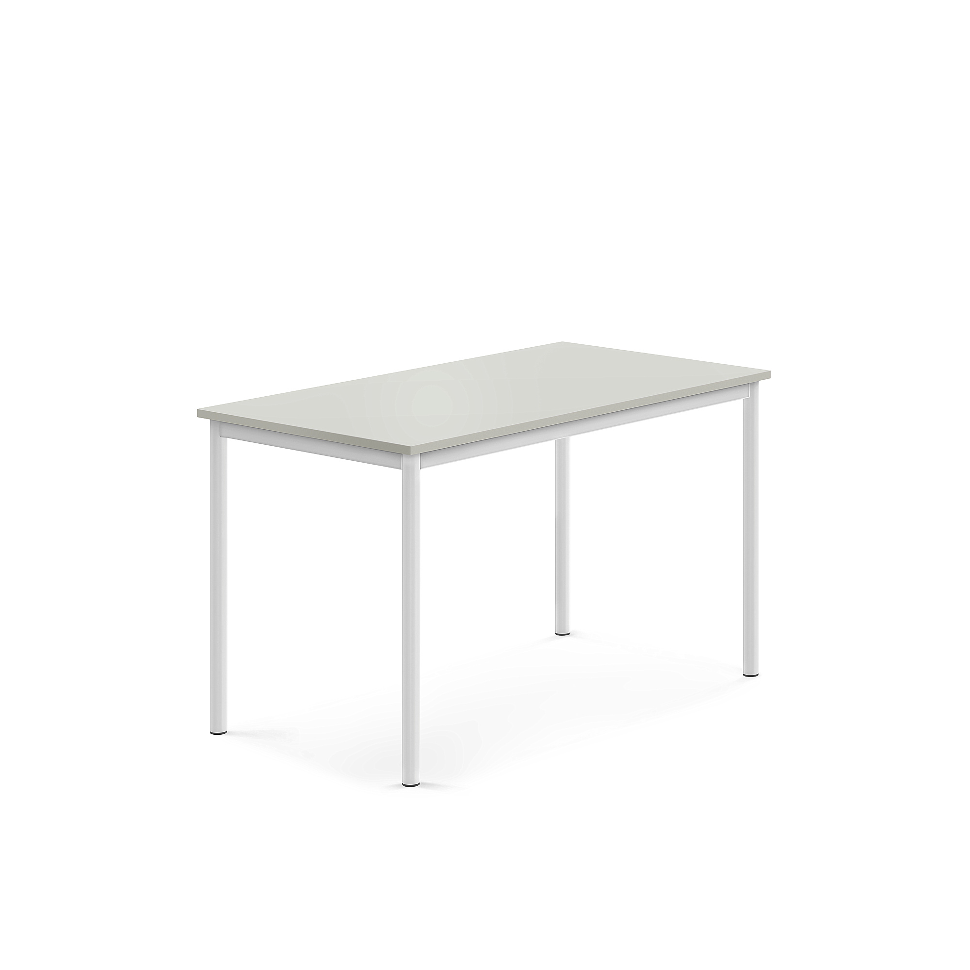 Levně Stůl BORÅS, 1200x700x720 mm, bílé nohy, HPL deska, šedá