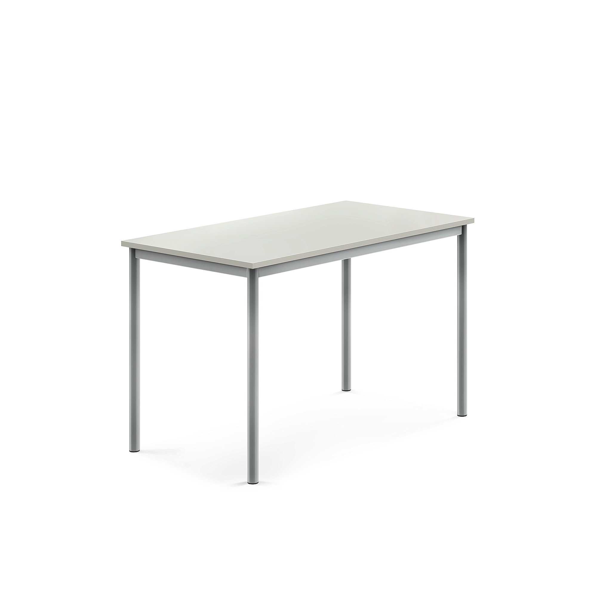 Levně Stůl BORÅS, 1200x700x760 mm, stříbrné nohy, HPL deska, šedá