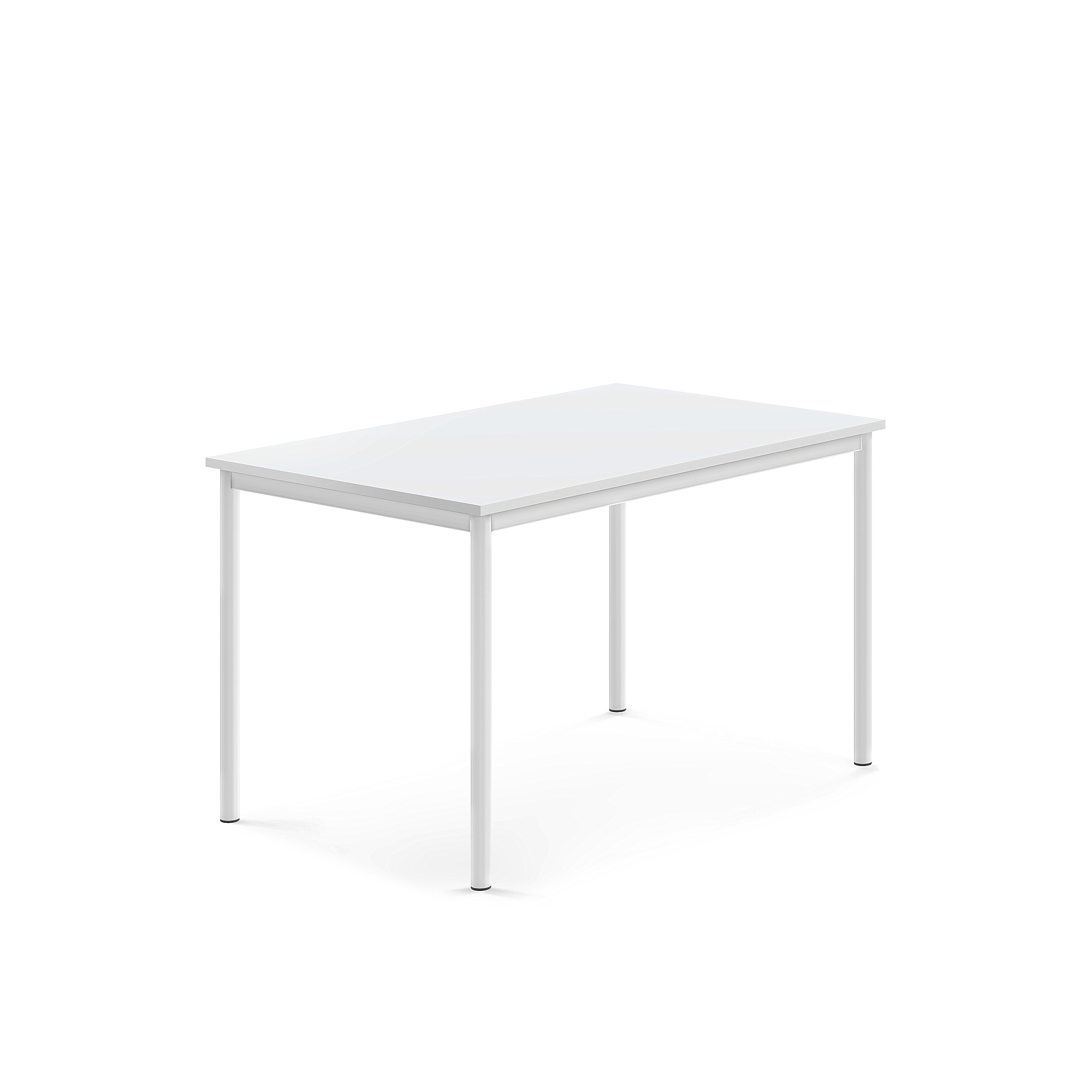 Stůl BORÅS, 1200x800x720 mm, bílé nohy, HPL deska, bílá