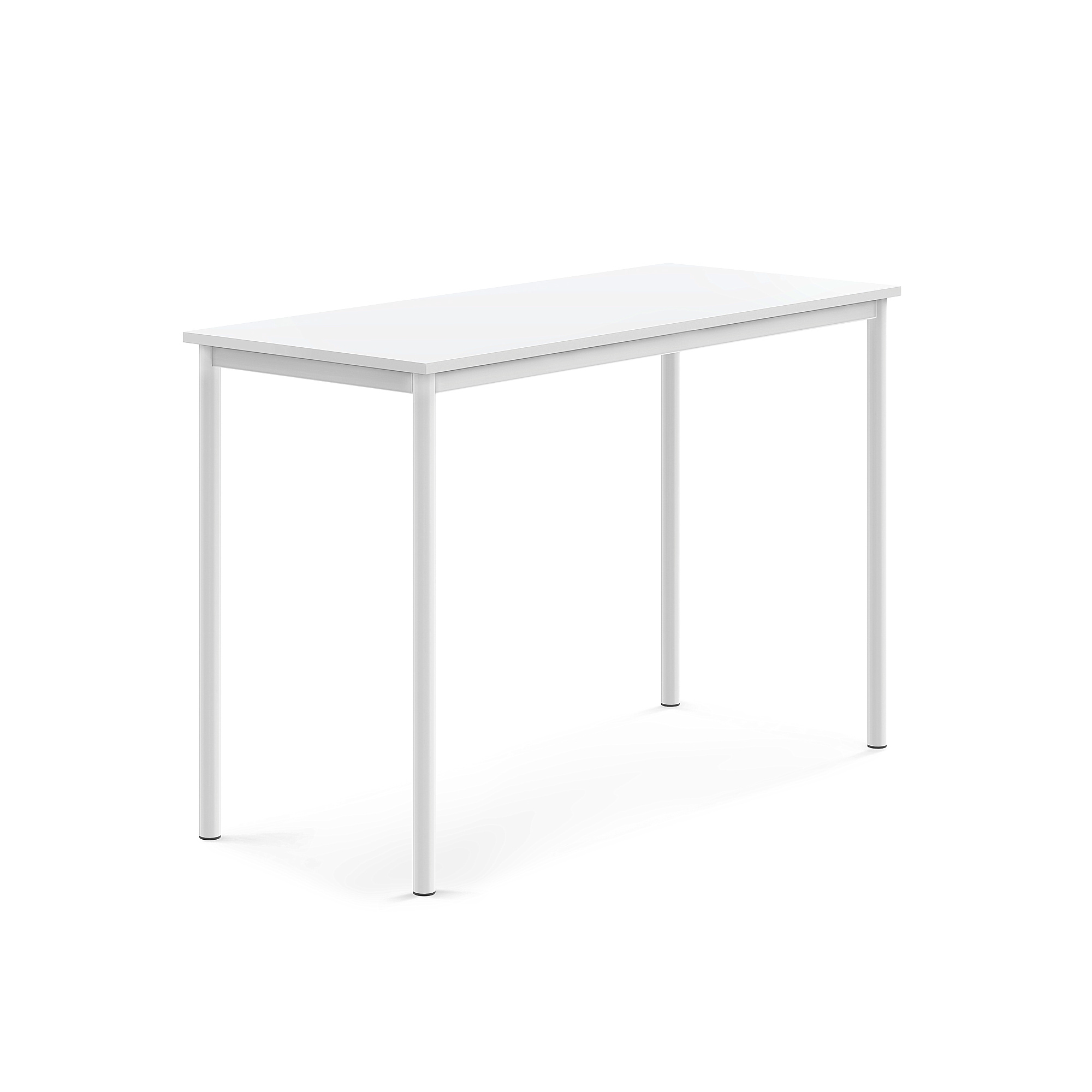 Levně Stůl BORÅS, 1400x600x900 mm, bílé nohy, HPL deska, bílá