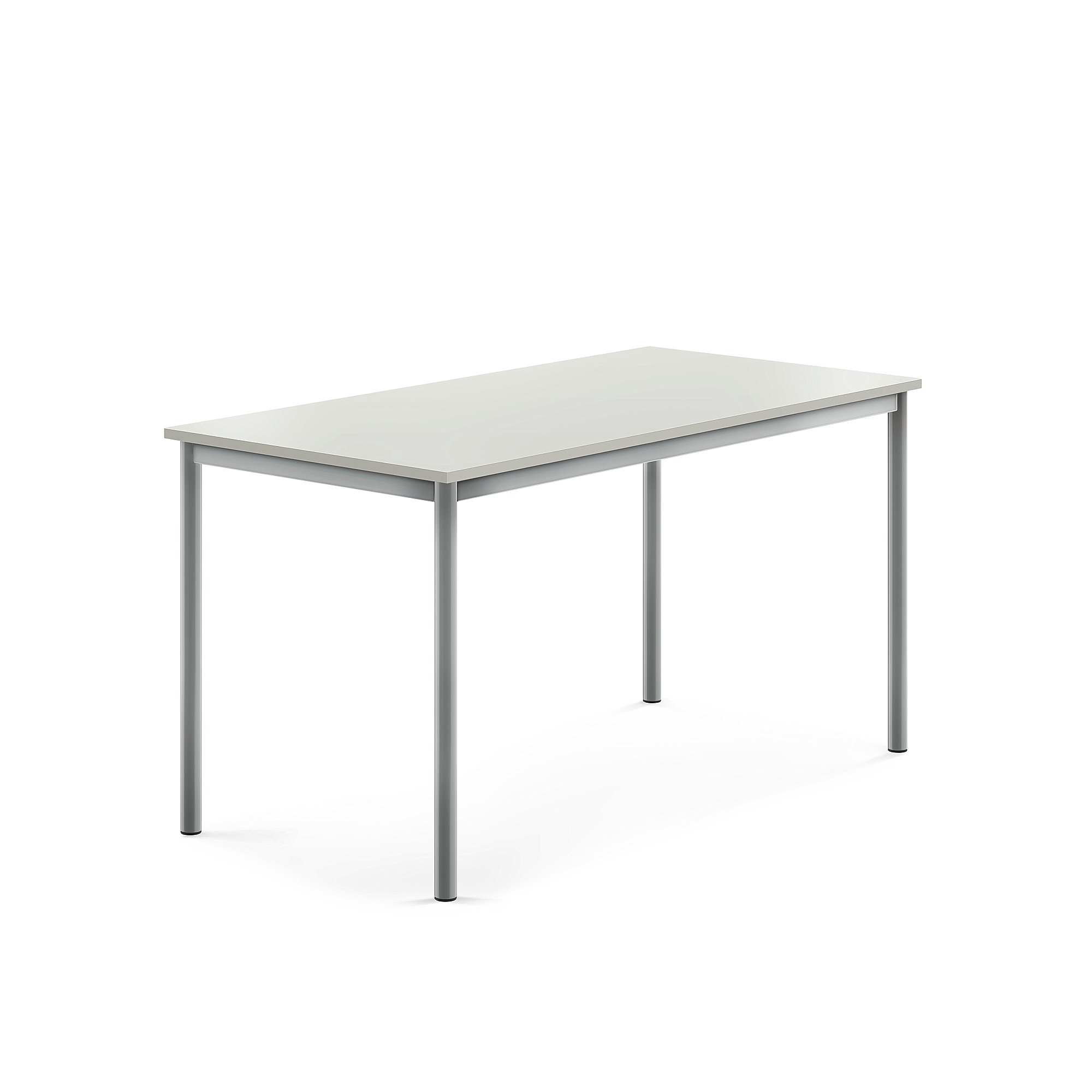Levně Stůl BORÅS, 1400x700x720 mm, stříbrné nohy, HPL deska, šedá