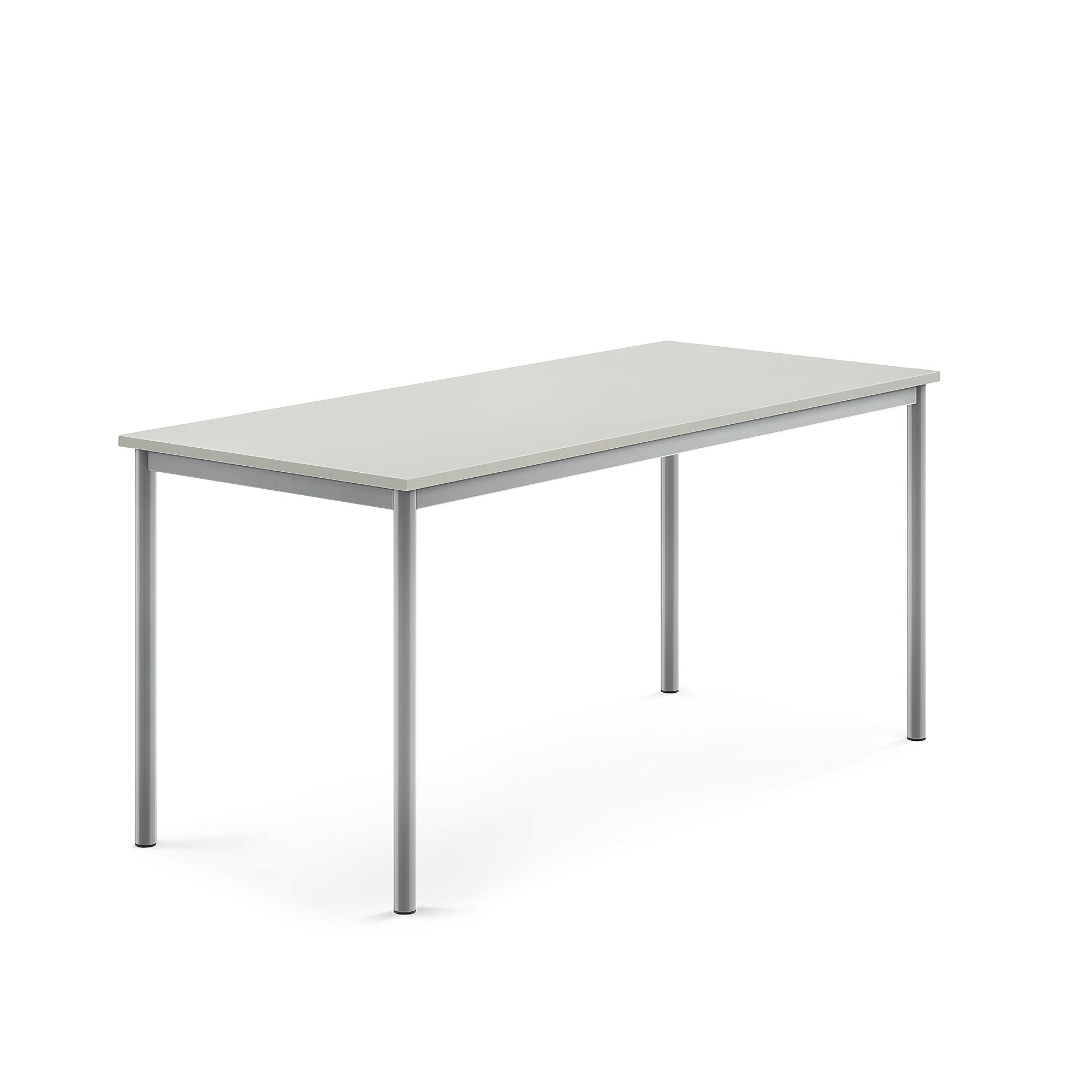 Levně Stůl BORÅS, 1600x700x720 mm, stříbrné nohy, HPL deska, šedá