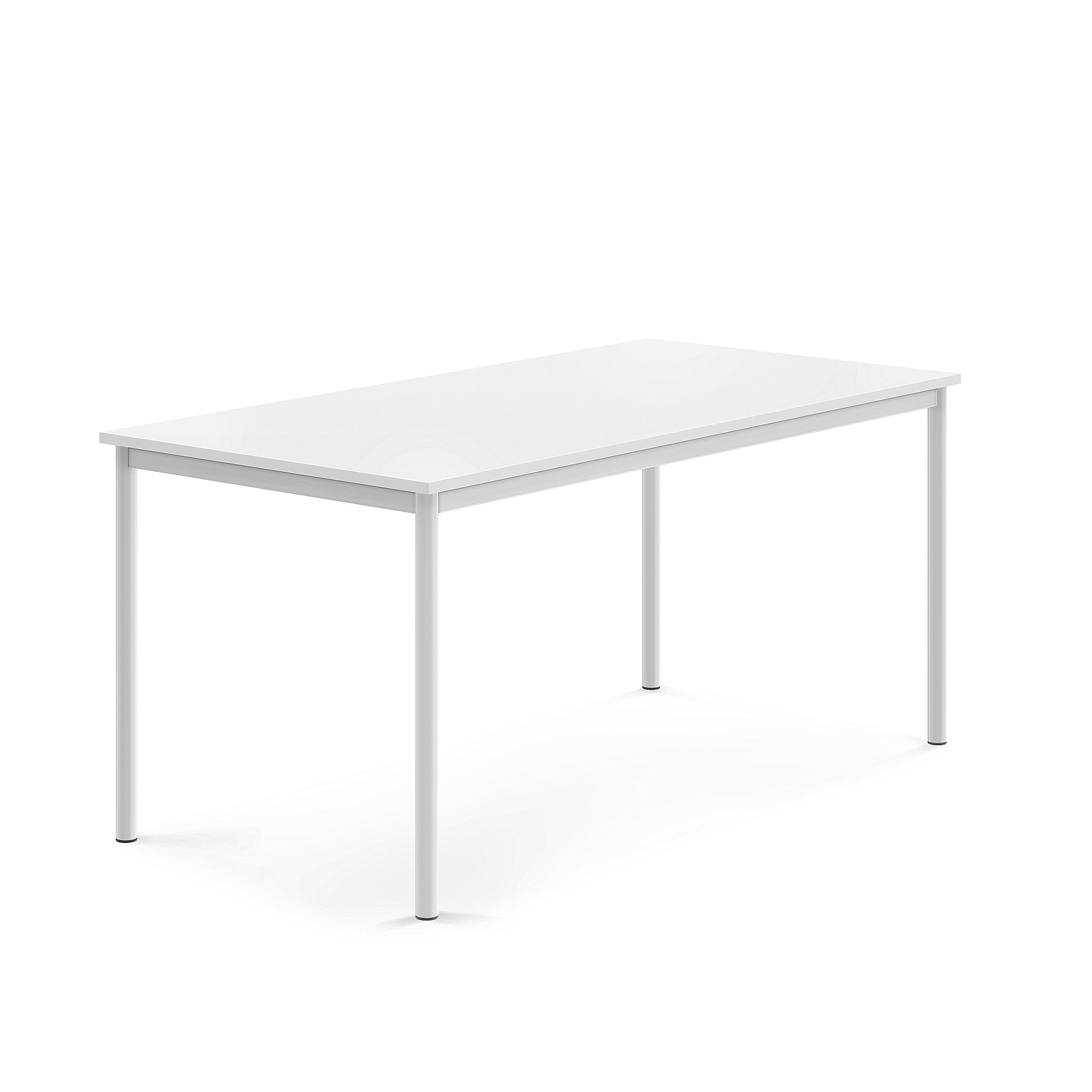 Levně Stůl BORÅS, 1600x800x720 mm, bílé nohy, HPL deska, bílá