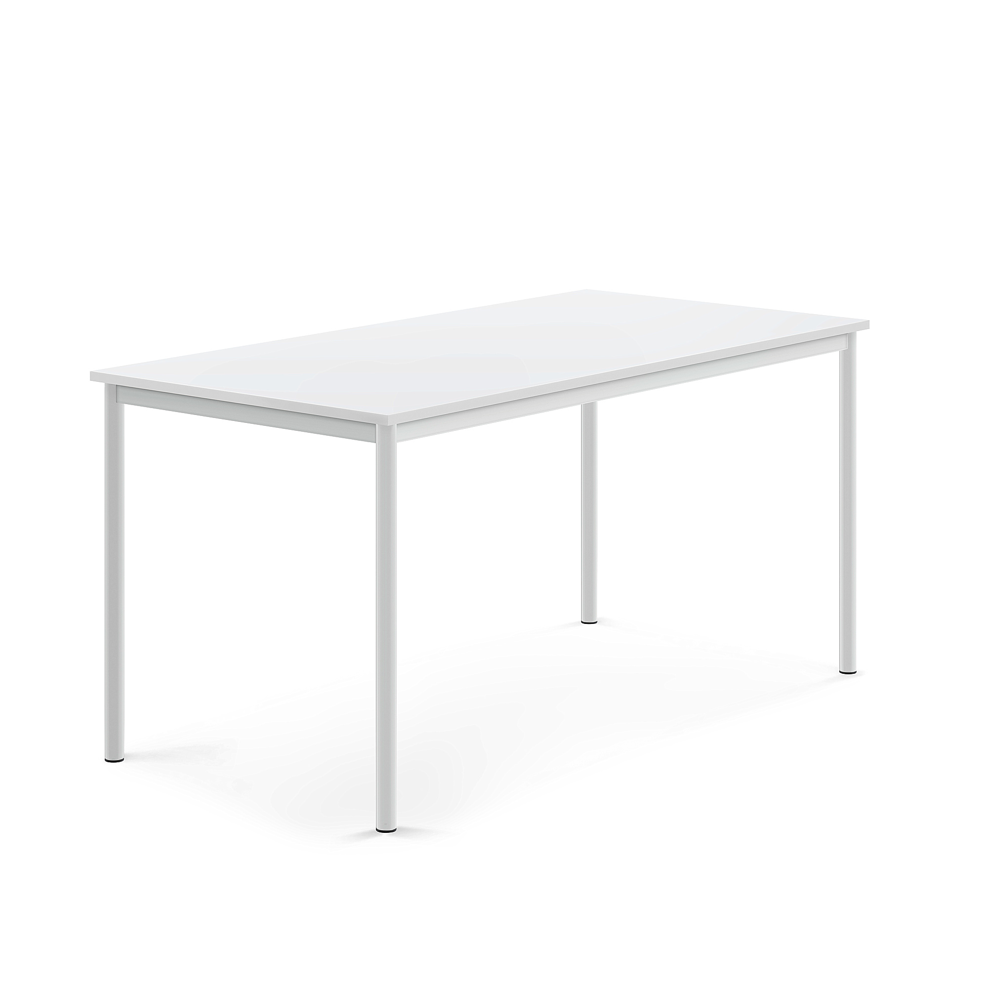 Levně Stůl BORÅS, 1600x800x760 mm, bílé nohy, HPL deska, bílá