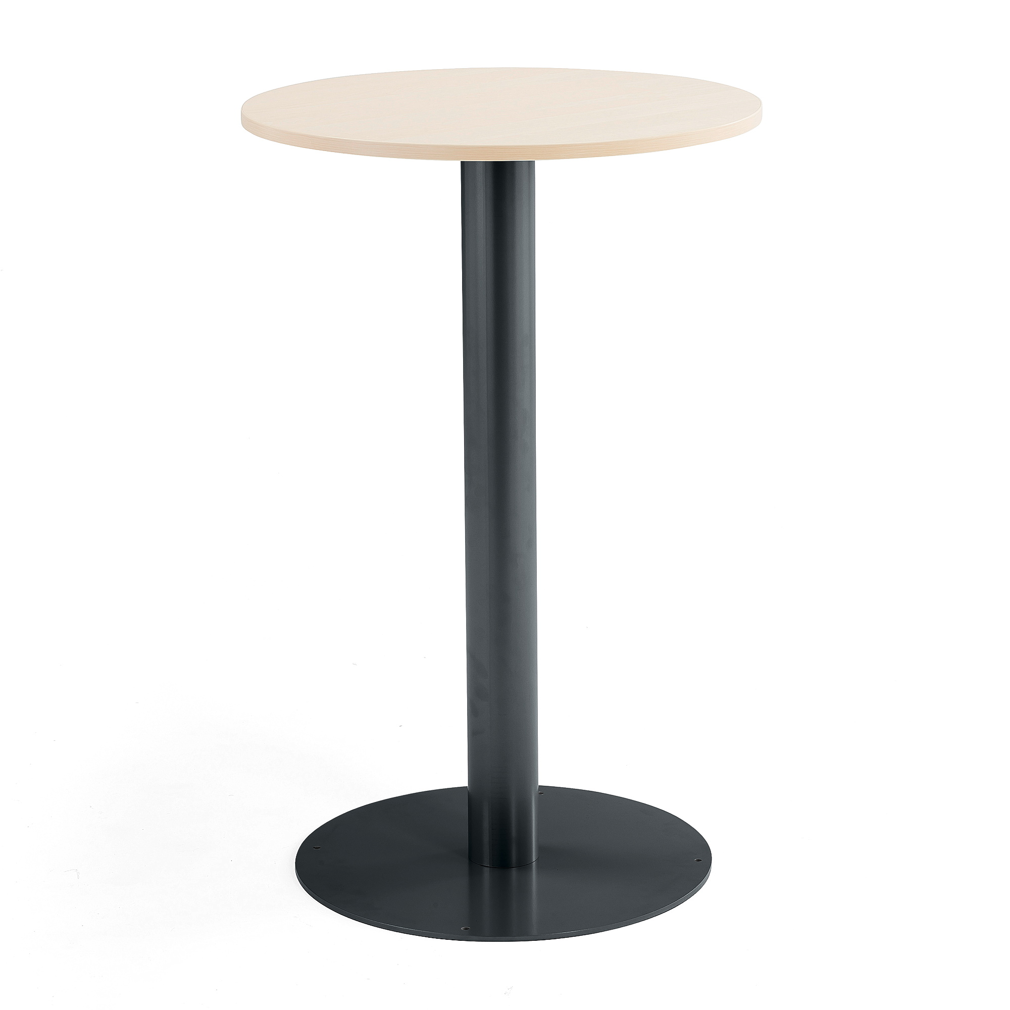Kulatý stůl Alva, Ø700x1100 mm, bříza, antracitově šedá