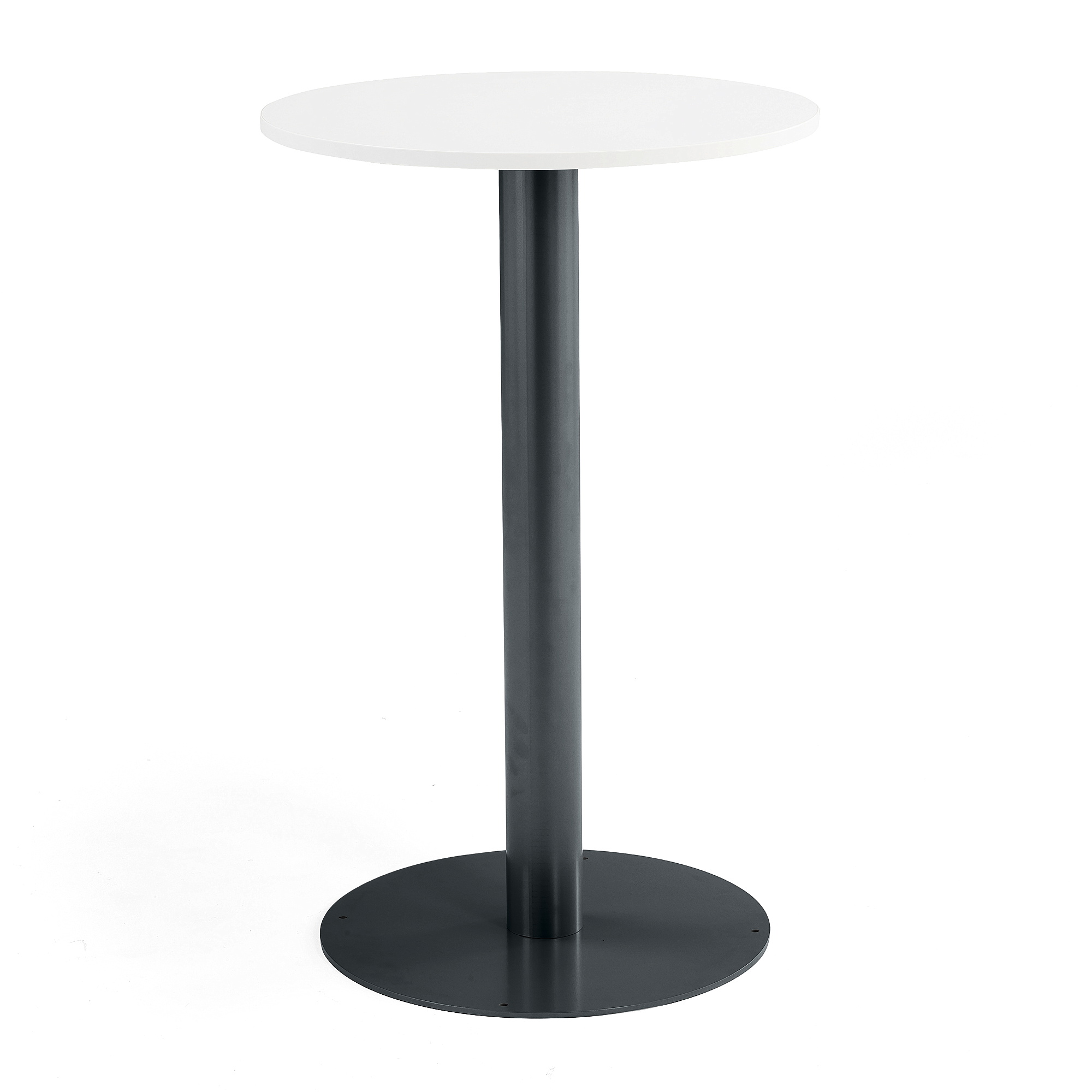 Kulatý stůl Alva, Ø700x1100 mm, bílá, antracitově šedá