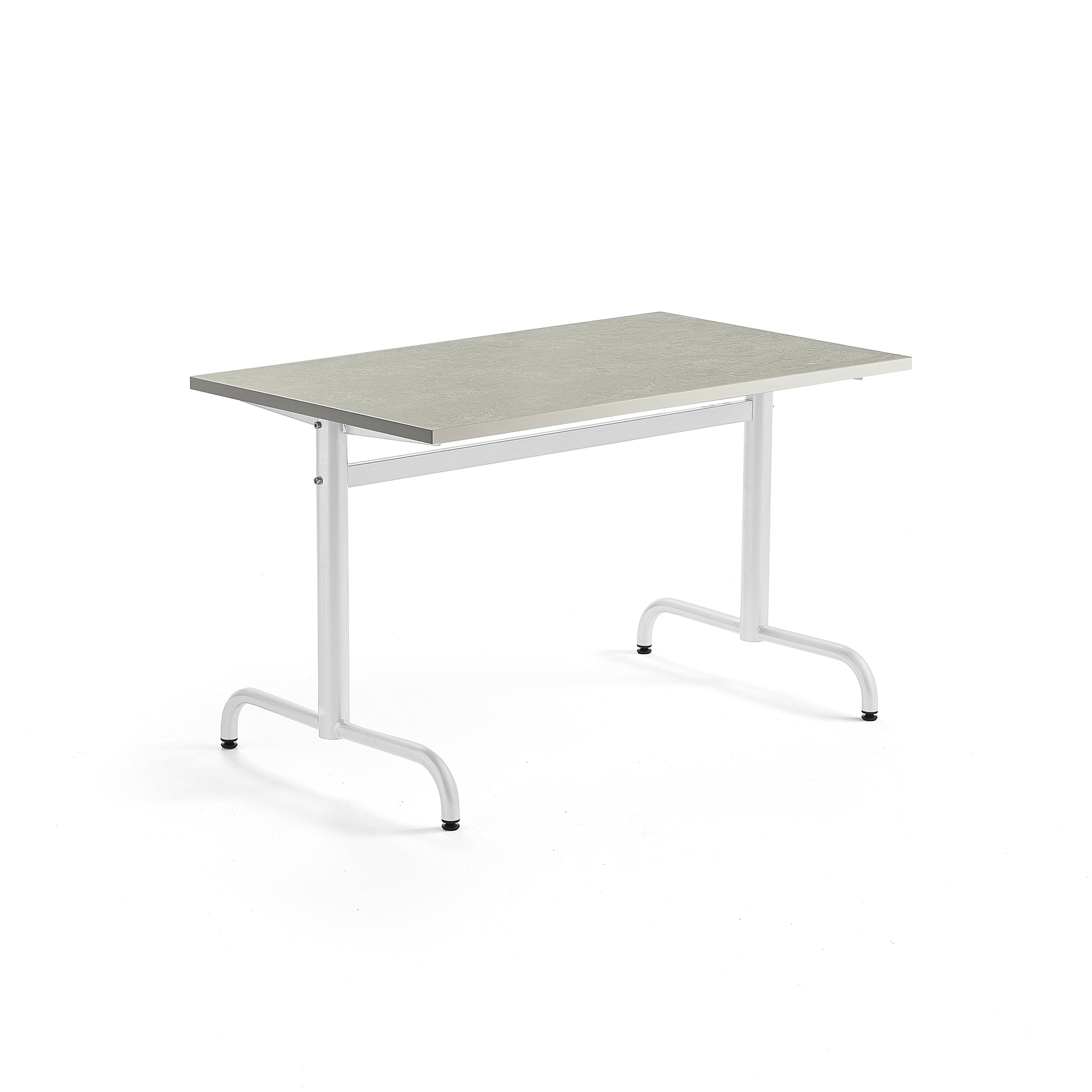 Stůl PLURAL, 1200x700x720 mm, linoleum, šedá, bílá