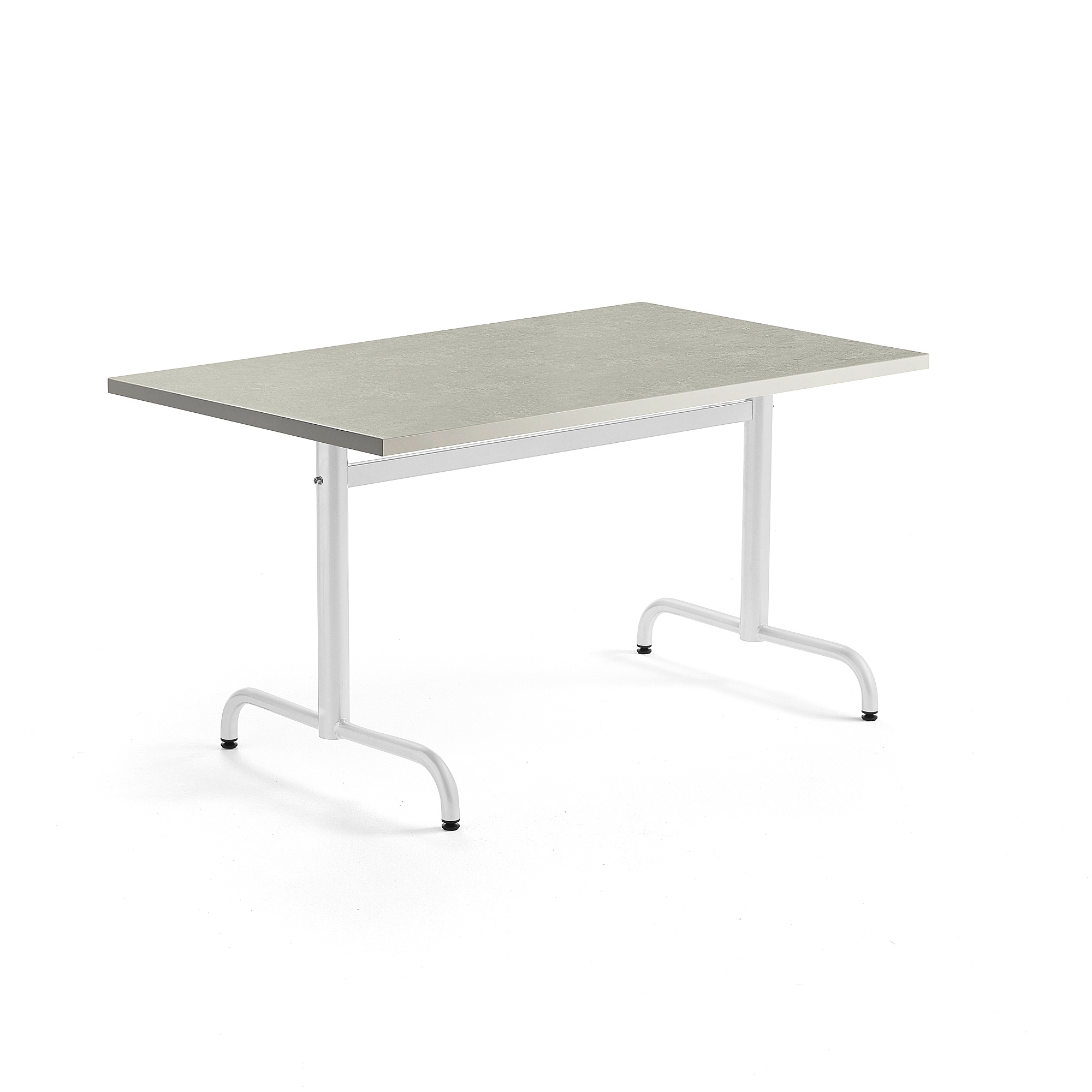Levně Stůl PLURAL, 1200x800x720 mm, linoleum, šedá, bílá