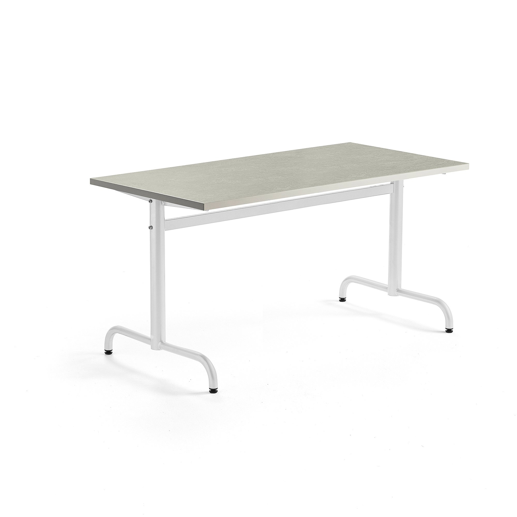 Levně Stůl PLURAL, 1400x700x720 mm, linoleum, šedá, bílá