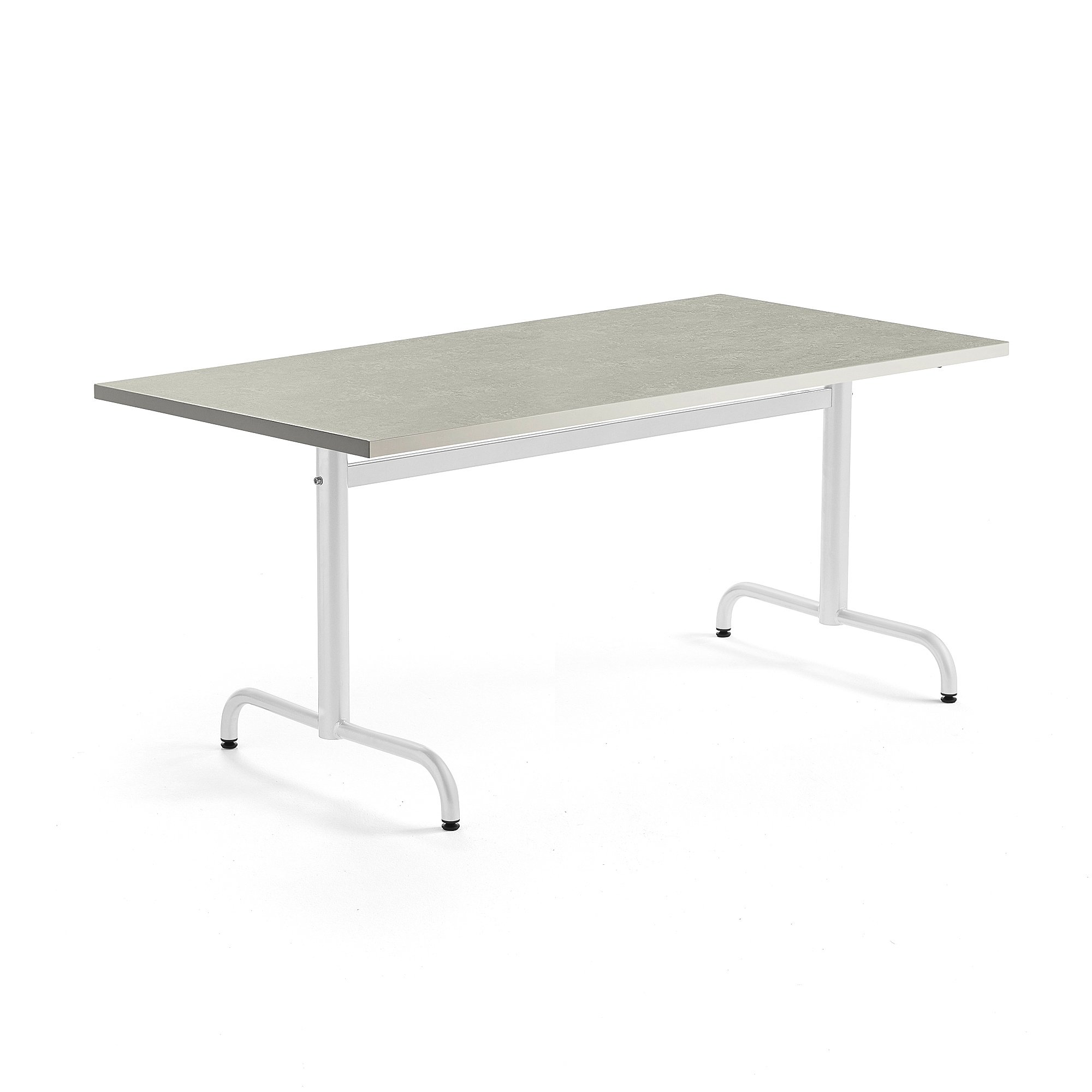 Levně Stůl PLURAL, 1400x800x720 mm, linoleum, šedá, bílá