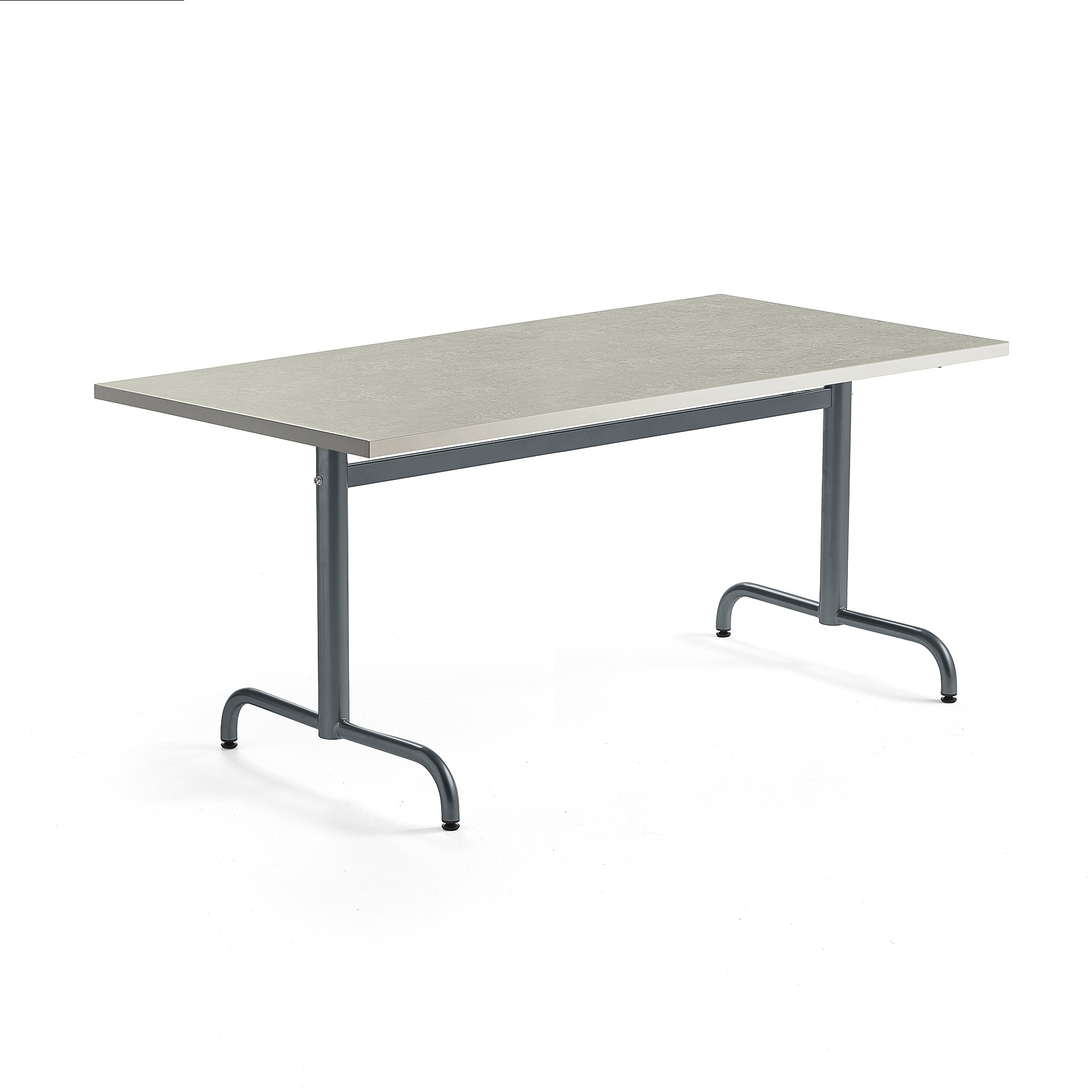 Stůl PLURAL, 1400x800x720 mm, linoleum, šedá, antracitově šedá