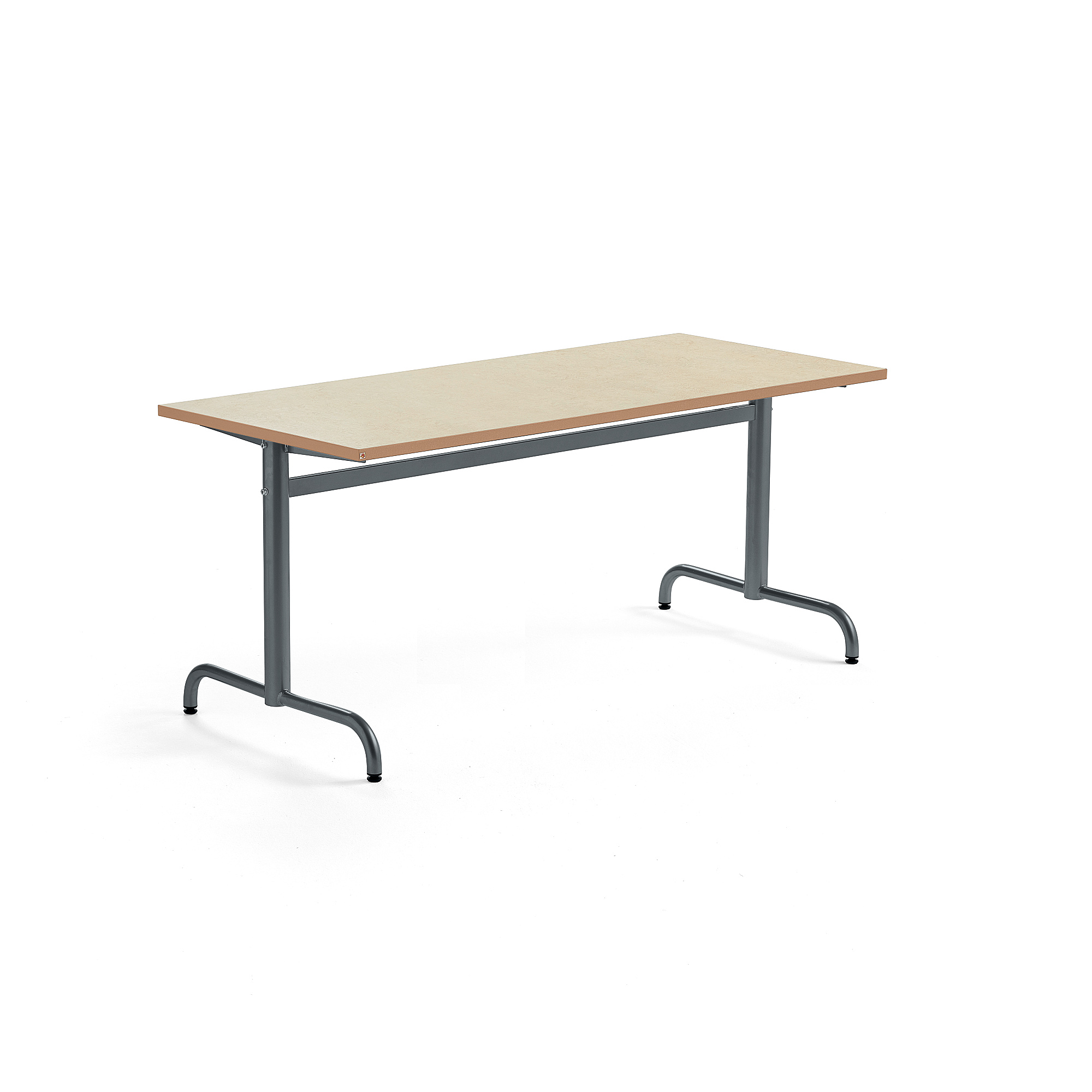 Levně Stůl PLURAL, 1600x700x720 mm, linoleum, béžová, antracitově šedá