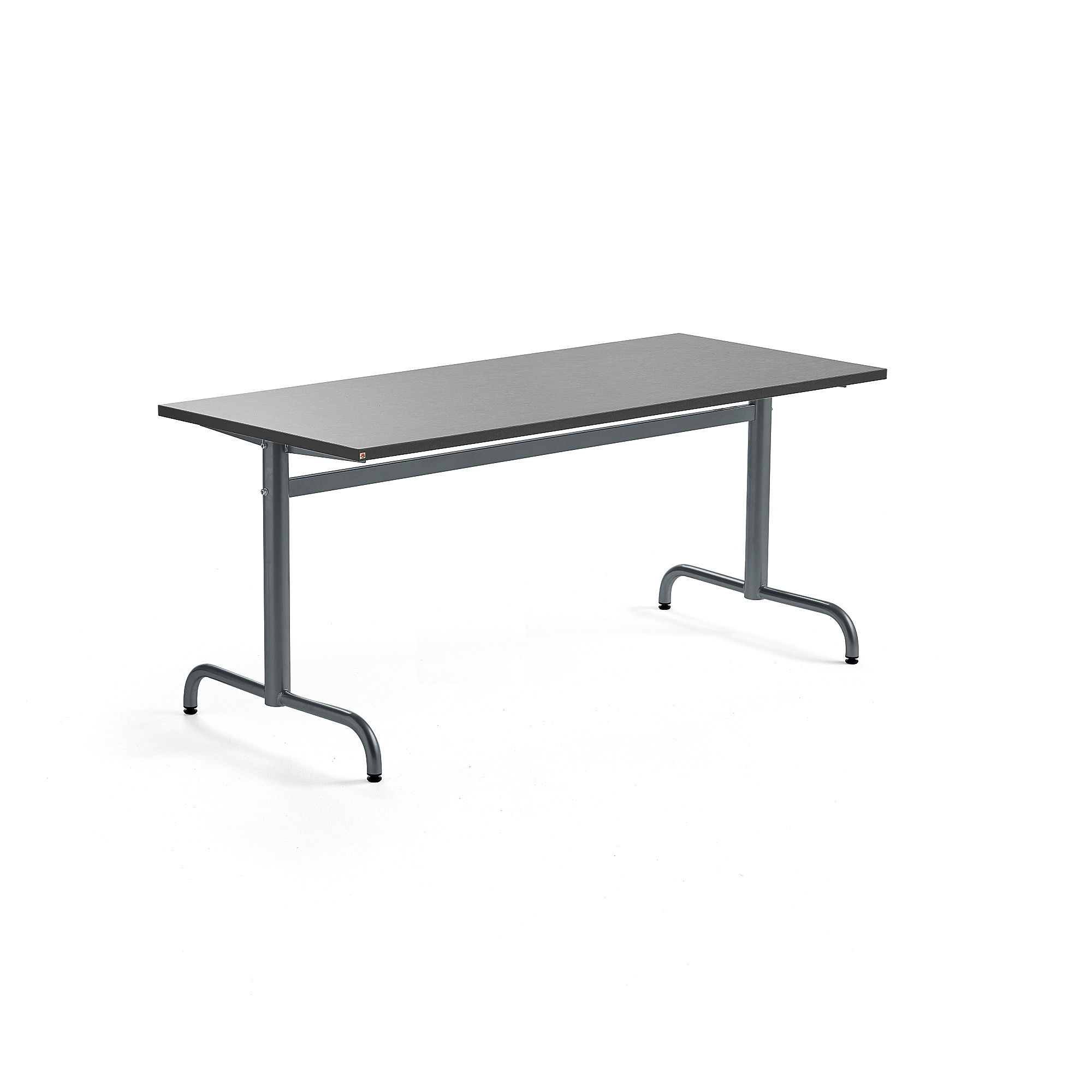 Stůl PLURAL, 1600x700x720 mm, linoleum, tmavě šedá, antracitově šedá