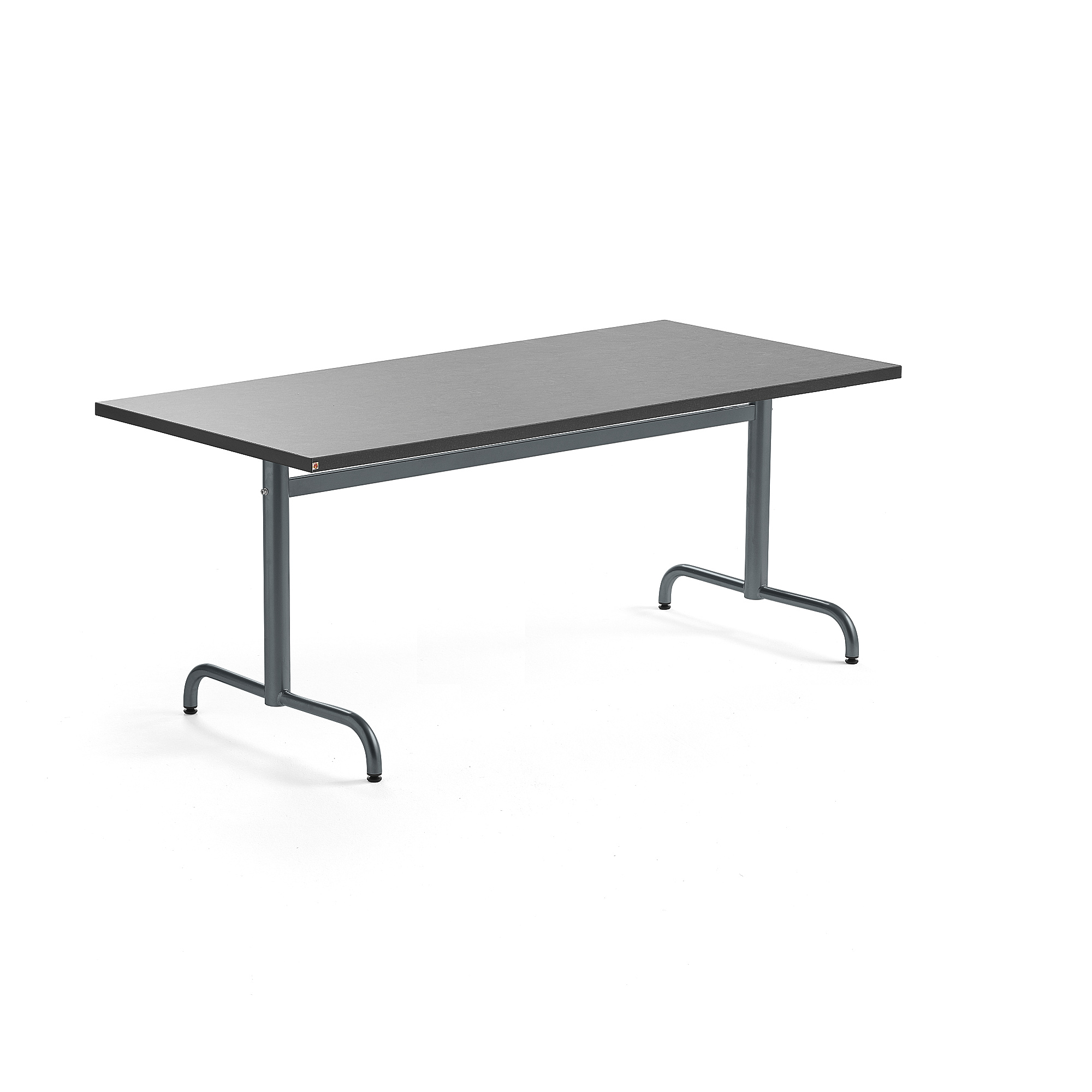 E-shop Stôl PLURAL, 1600x800x720 mm, linoleum - tmavošedá, antracit