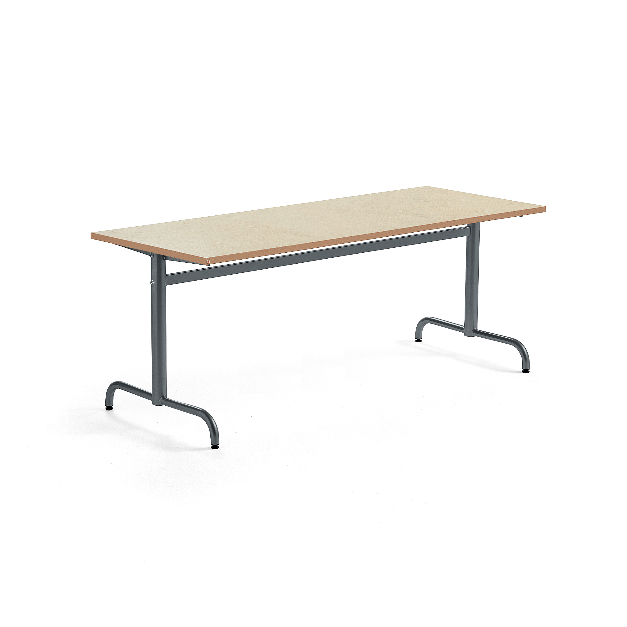 E-shop Stôl PLURAL, 1800x700x720 mm, linoleum - béžová, antracit