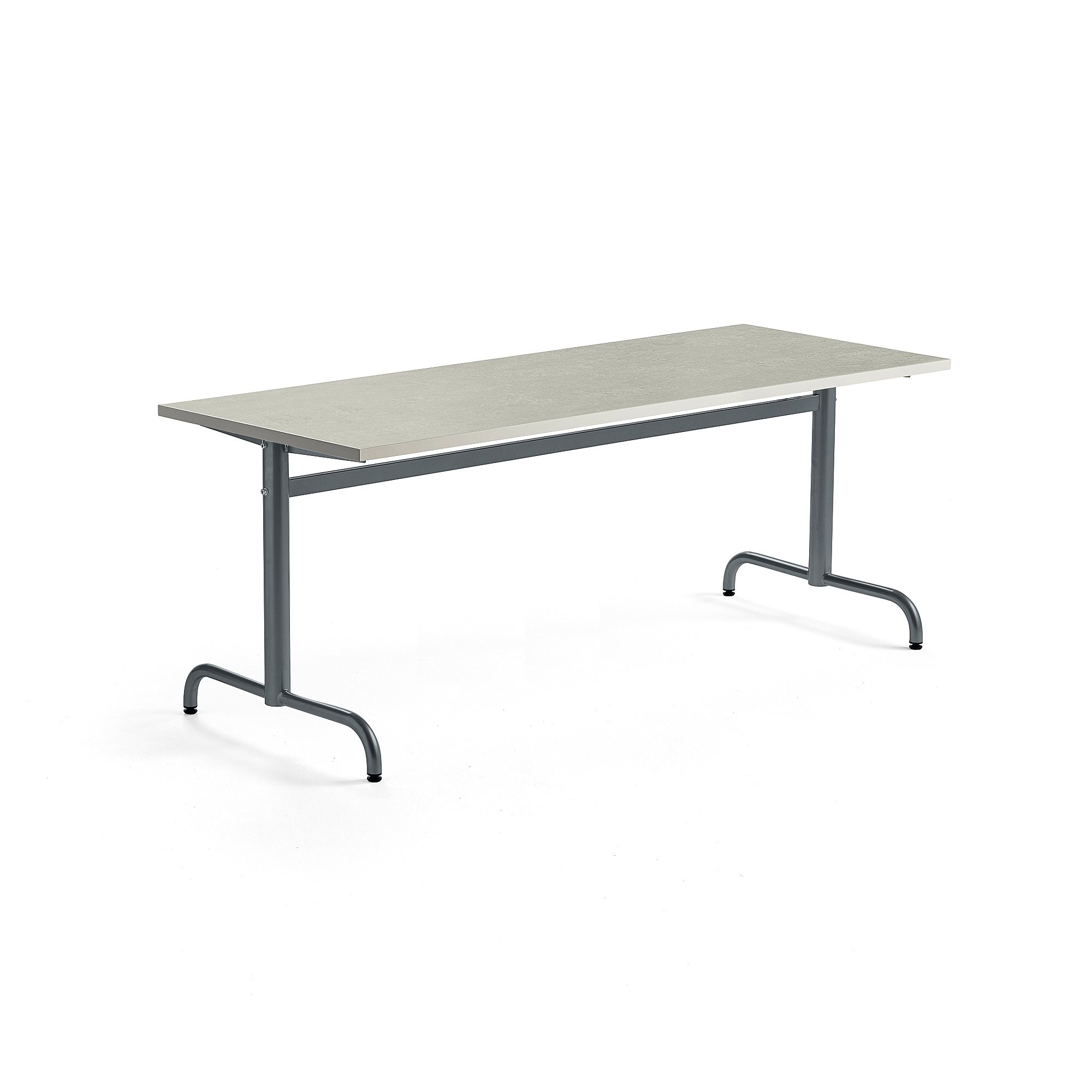 Levně Stůl PLURAL, 1800x700x720 mm, linoleum, šedá, antracitově šedá